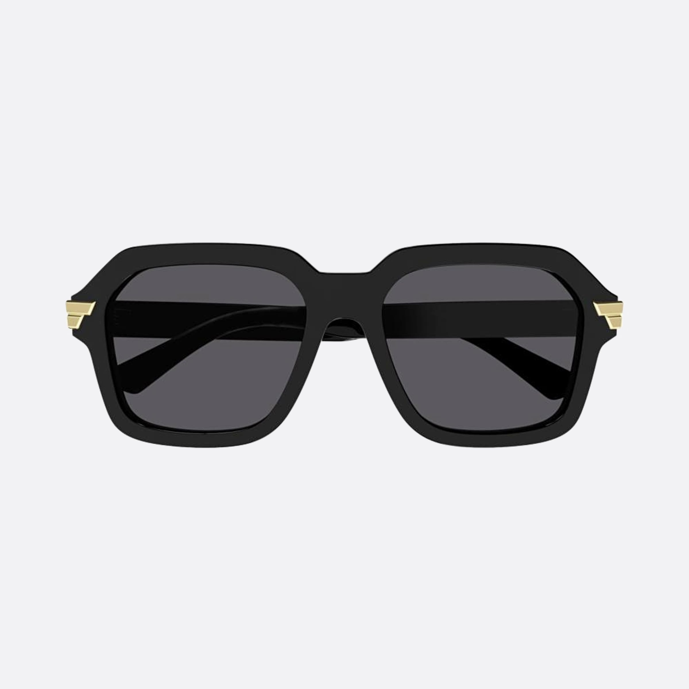Bottega 56mm Veneta Black Geometric Unisex Sunglasses - Main View