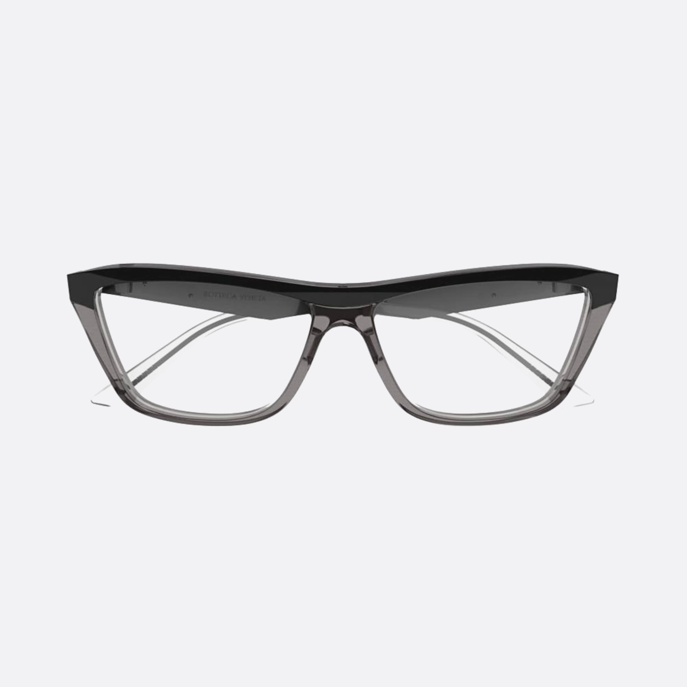 Bottega 57mm Veneta Black Geometric Unisex Eyeglasses - Main View