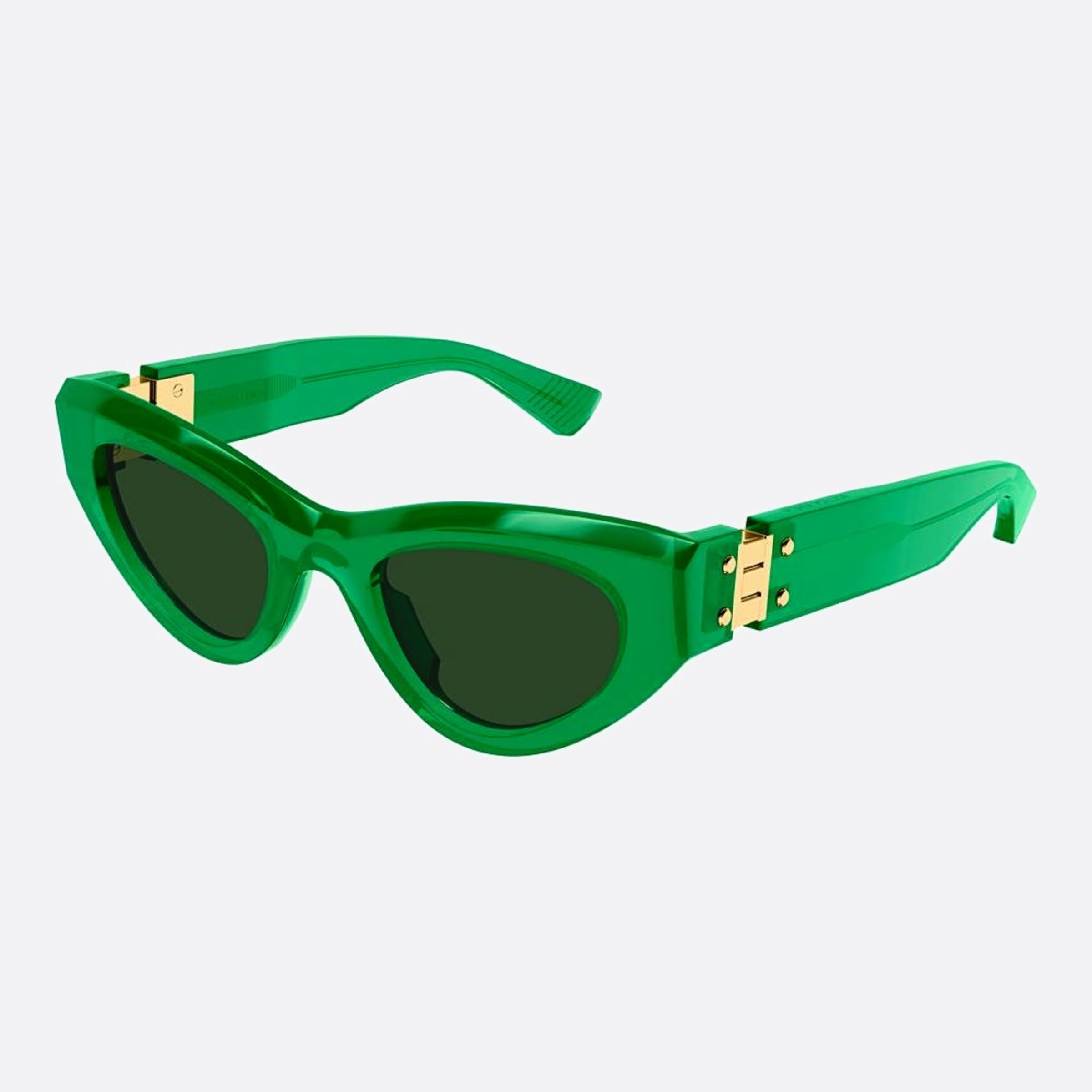 Bottega 49mm Veneta Ggg Green Geometric Woman Sunglasses - Side View
