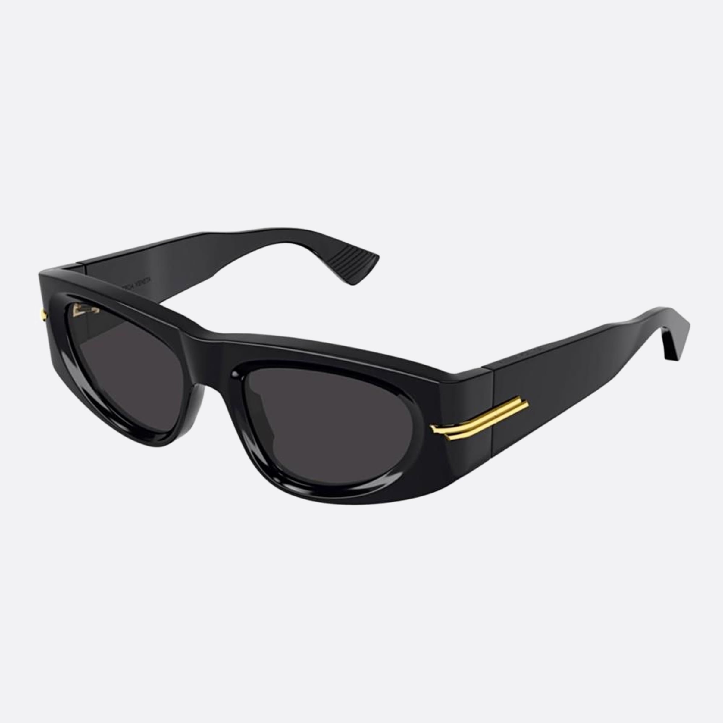 Bottega 51mm Veneta Black Geometric Woman Sunglasses - Side View