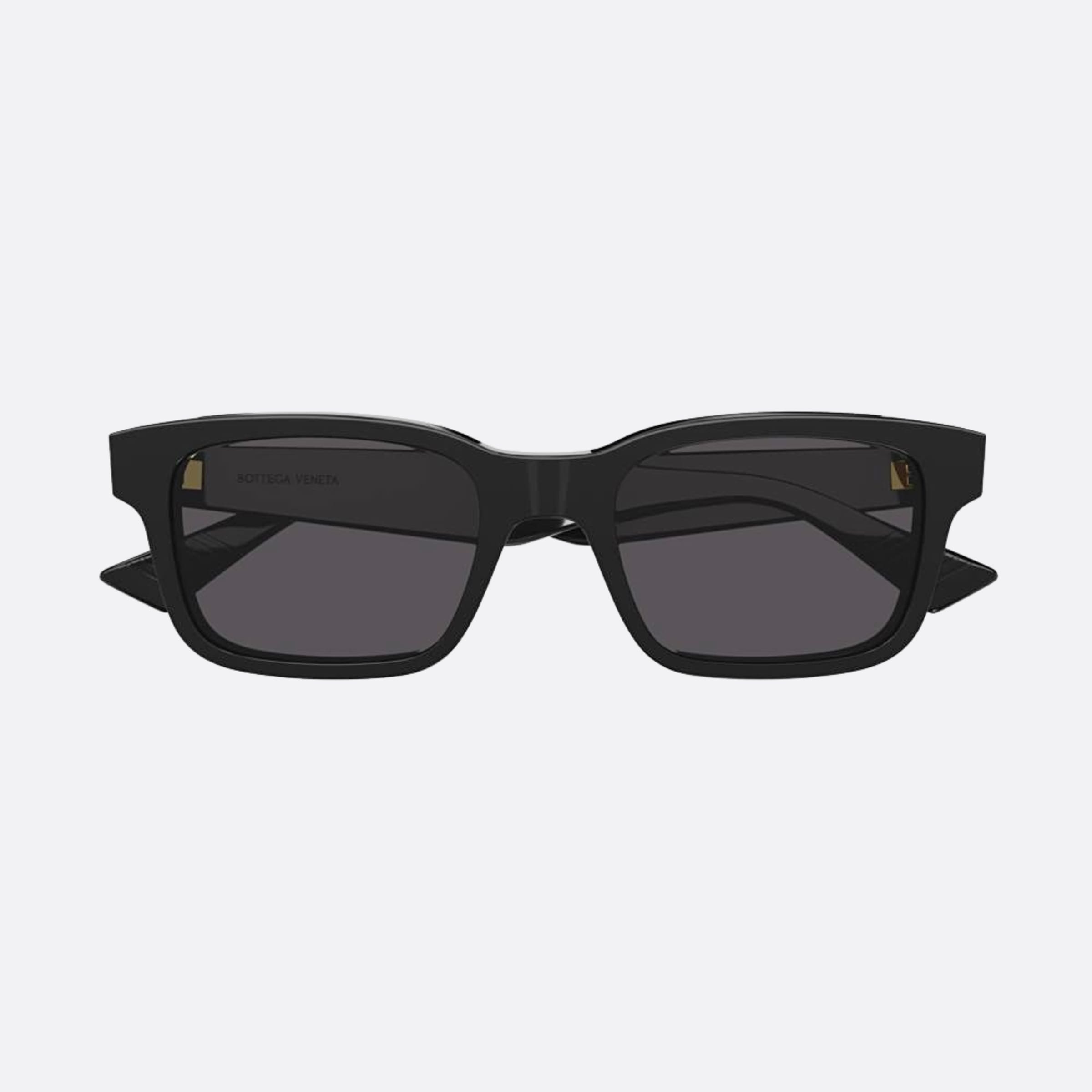 Bottega 53mm Veneta Black Geometric Man Sunglasses - Main View