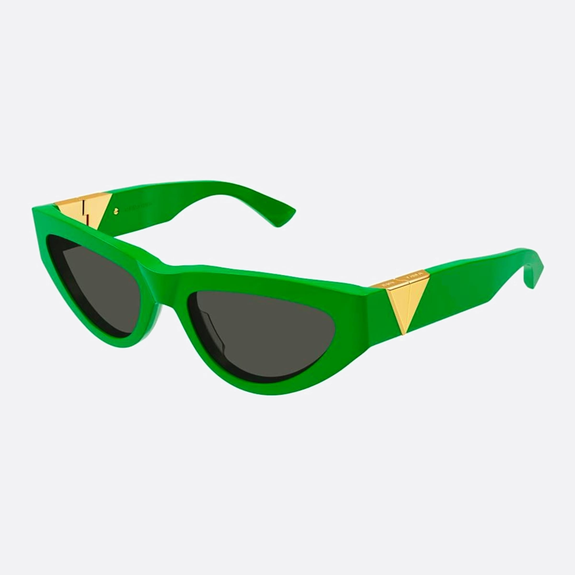 Bottega 55mm Veneta Green Cat Eye Woman Sunglasses - Side View