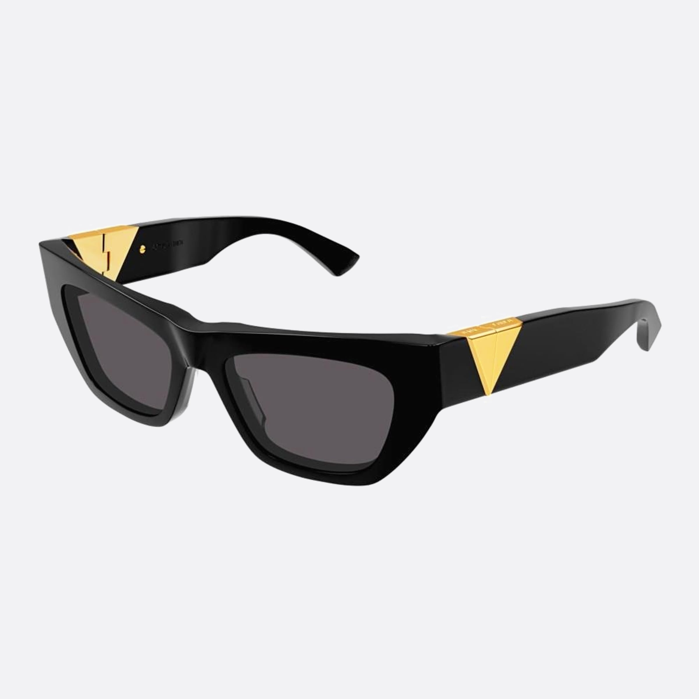 Bottega 52mm Veneta Black Geometric Woman Sunglasses - Side View