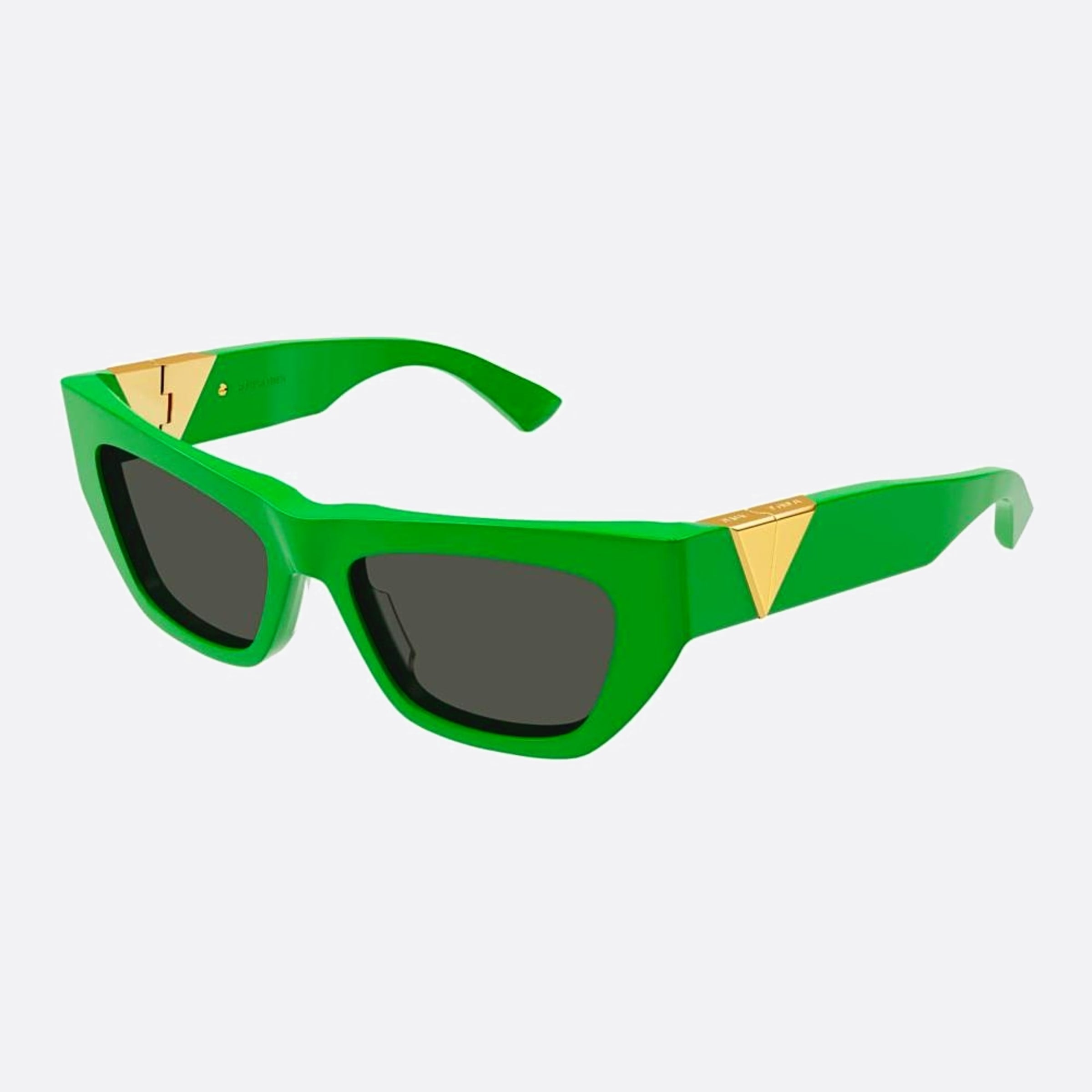 Bottega 52mm Veneta Green Geometric Woman Sunglasses - Side View