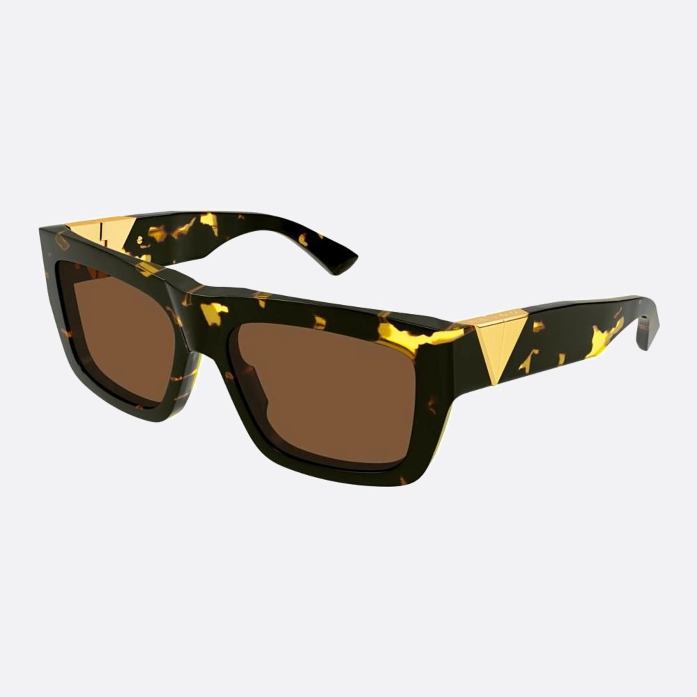 Bottega 57mm Veneta Havana Geometric Woman Sunglasses - Side View