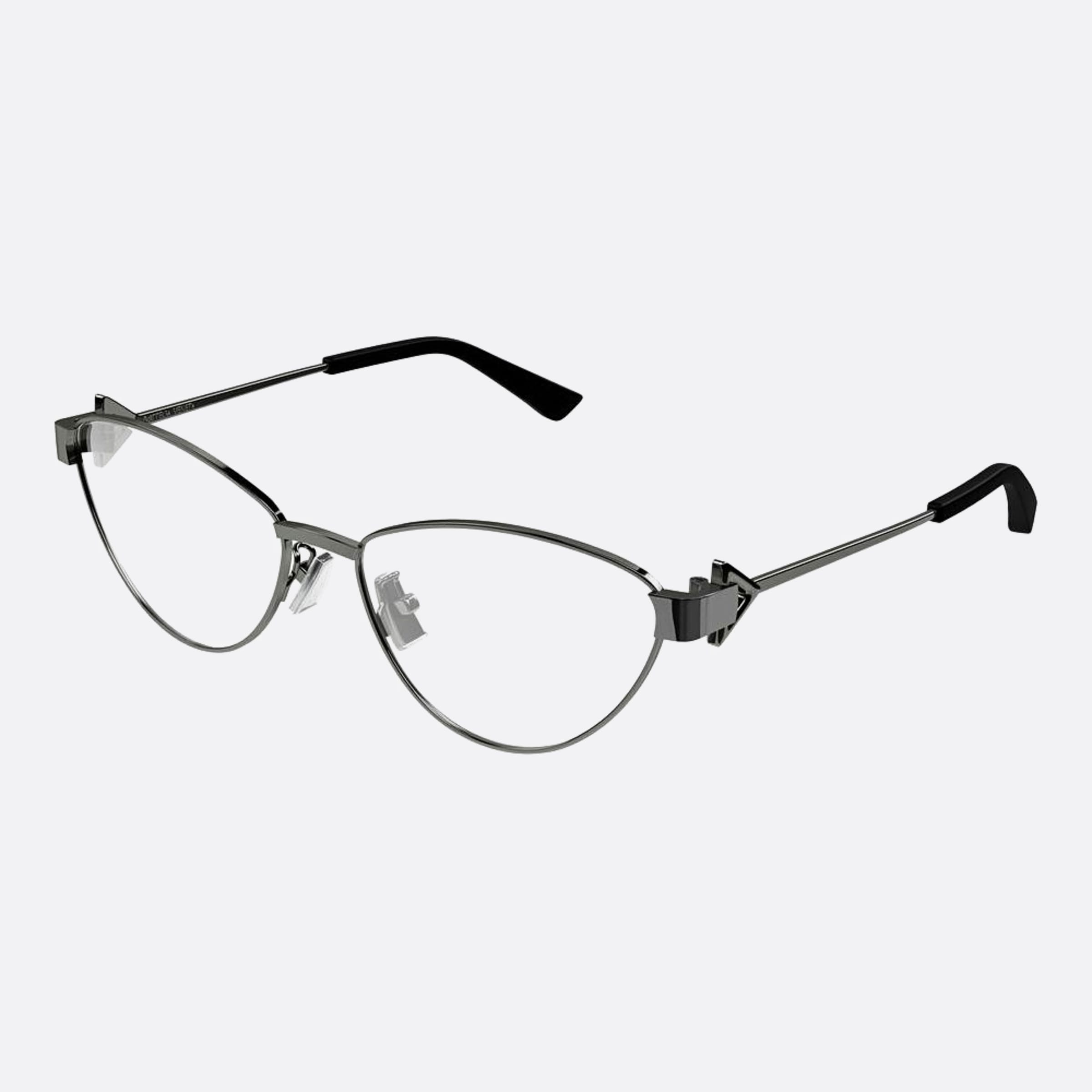 Bottega 56mm Veneta Ruthenium Cat Eye Women Eyeglasses - Side View