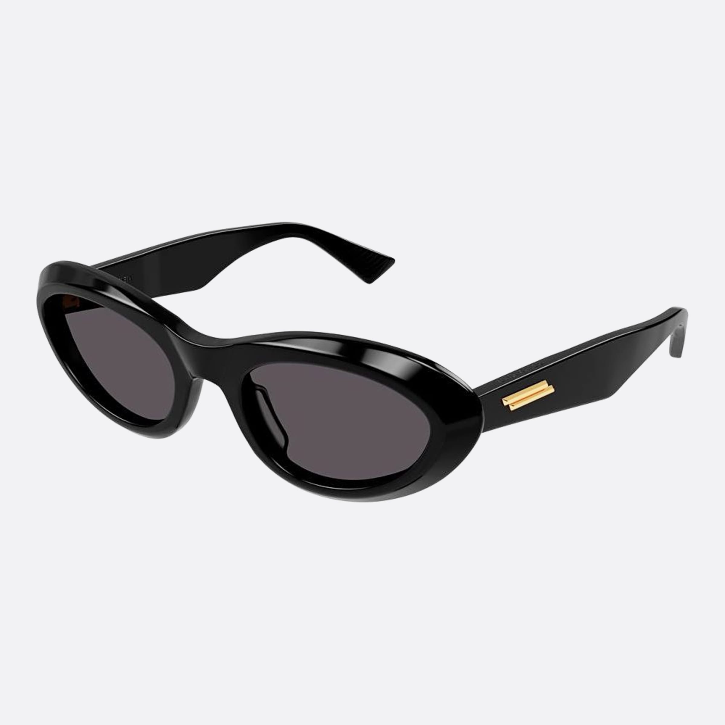 Bottega 53mm Veneta Black Geometric Women Sunglasses - Side View