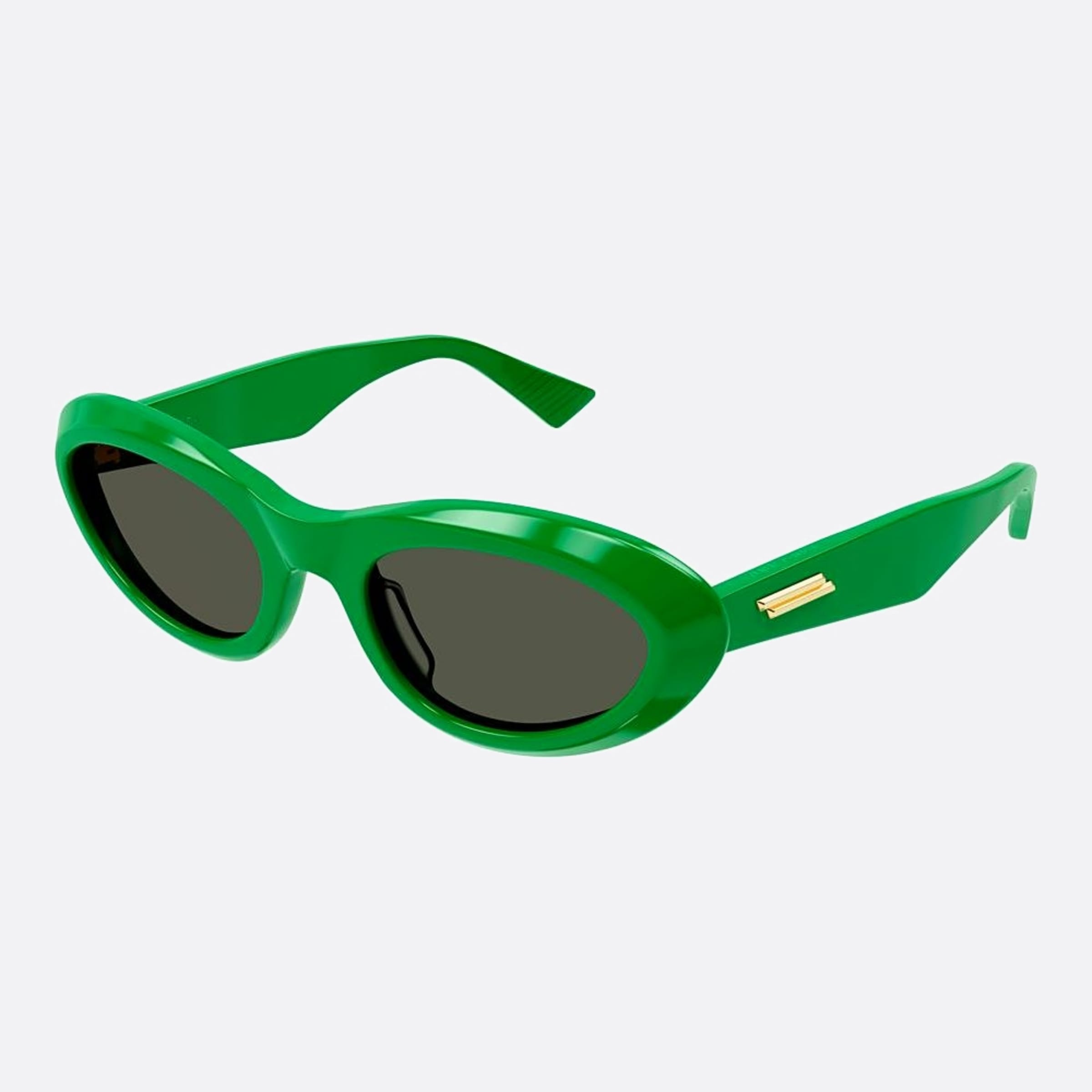 Bottega 53mm Veneta Green Geometric Woman Sunglasses - Side View