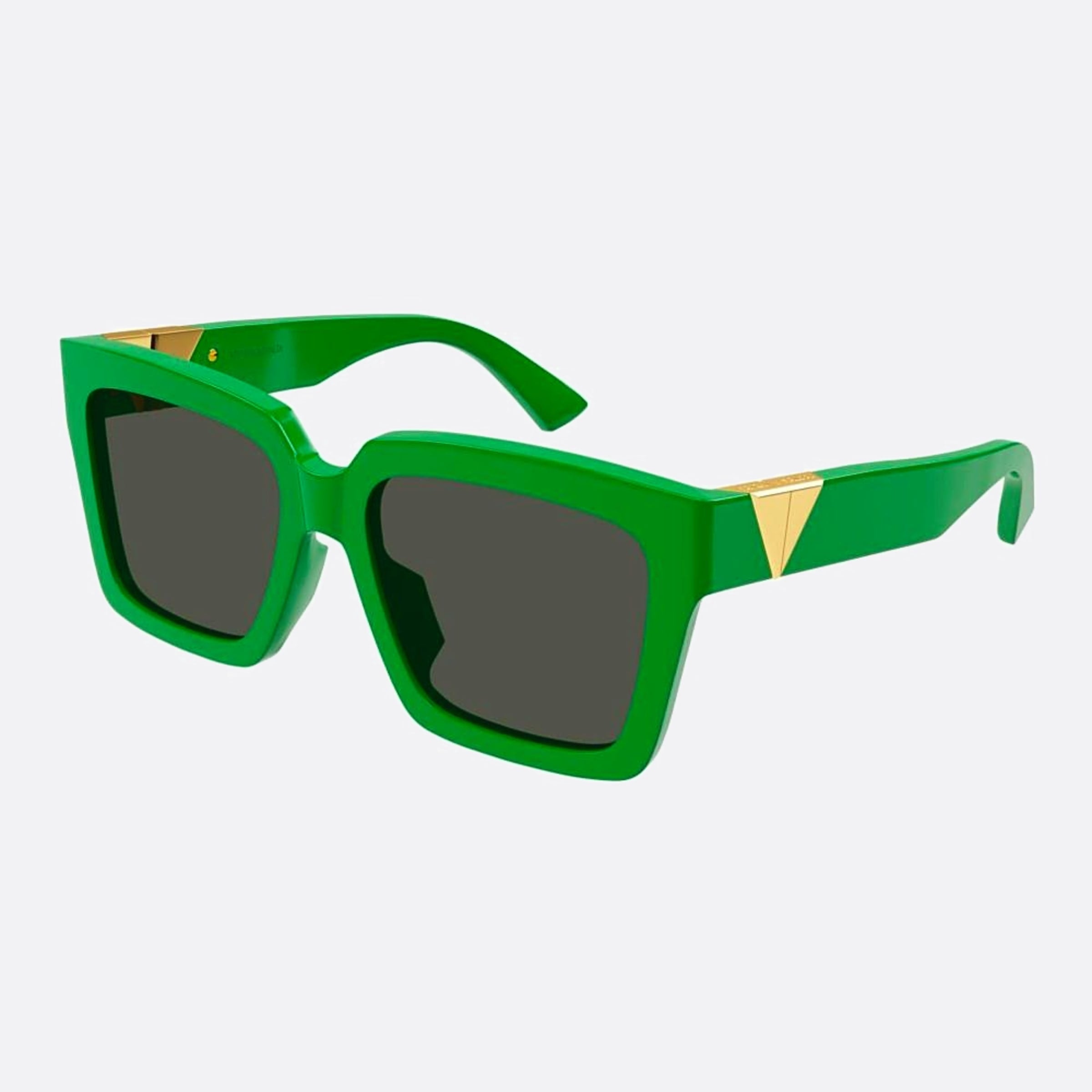 Bottega 55mm Veneta Bv1198sa Green Geometric Woman Sunglasses - Side View