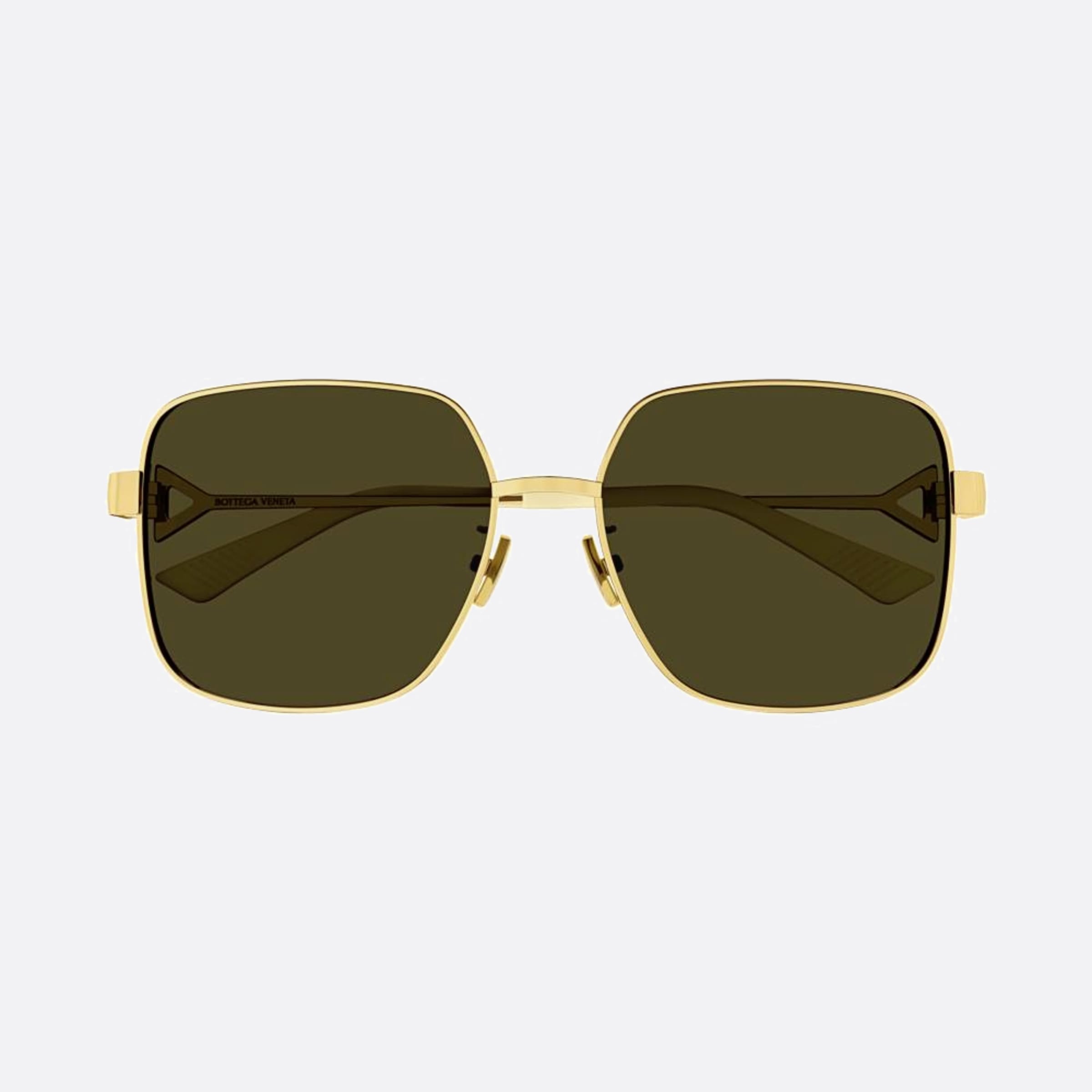 Bottega 59mm Veneta Gold Geometric Woman Sunglasses - Main View