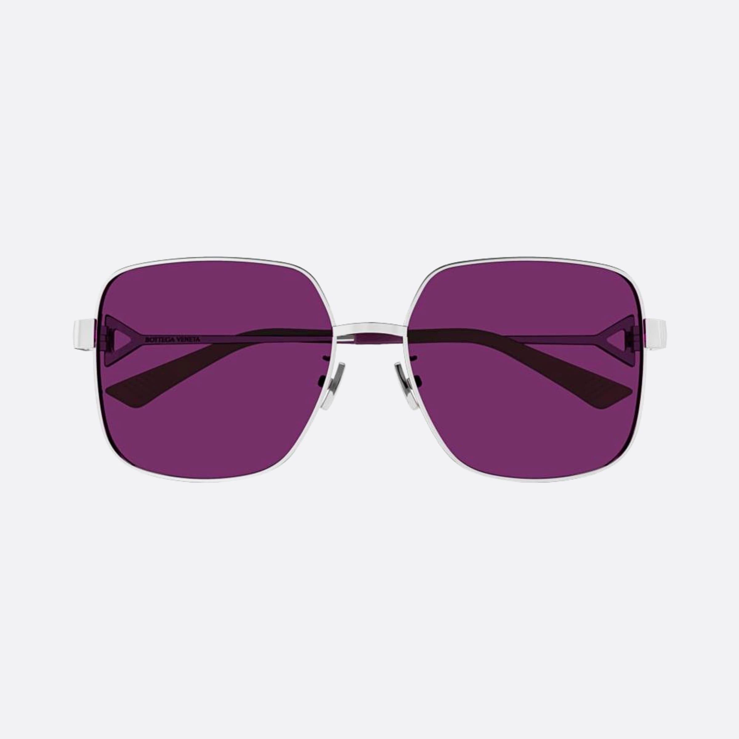 Bottega 59mm Veneta Ghj Silver Geometric Women Sunglasses - Main View