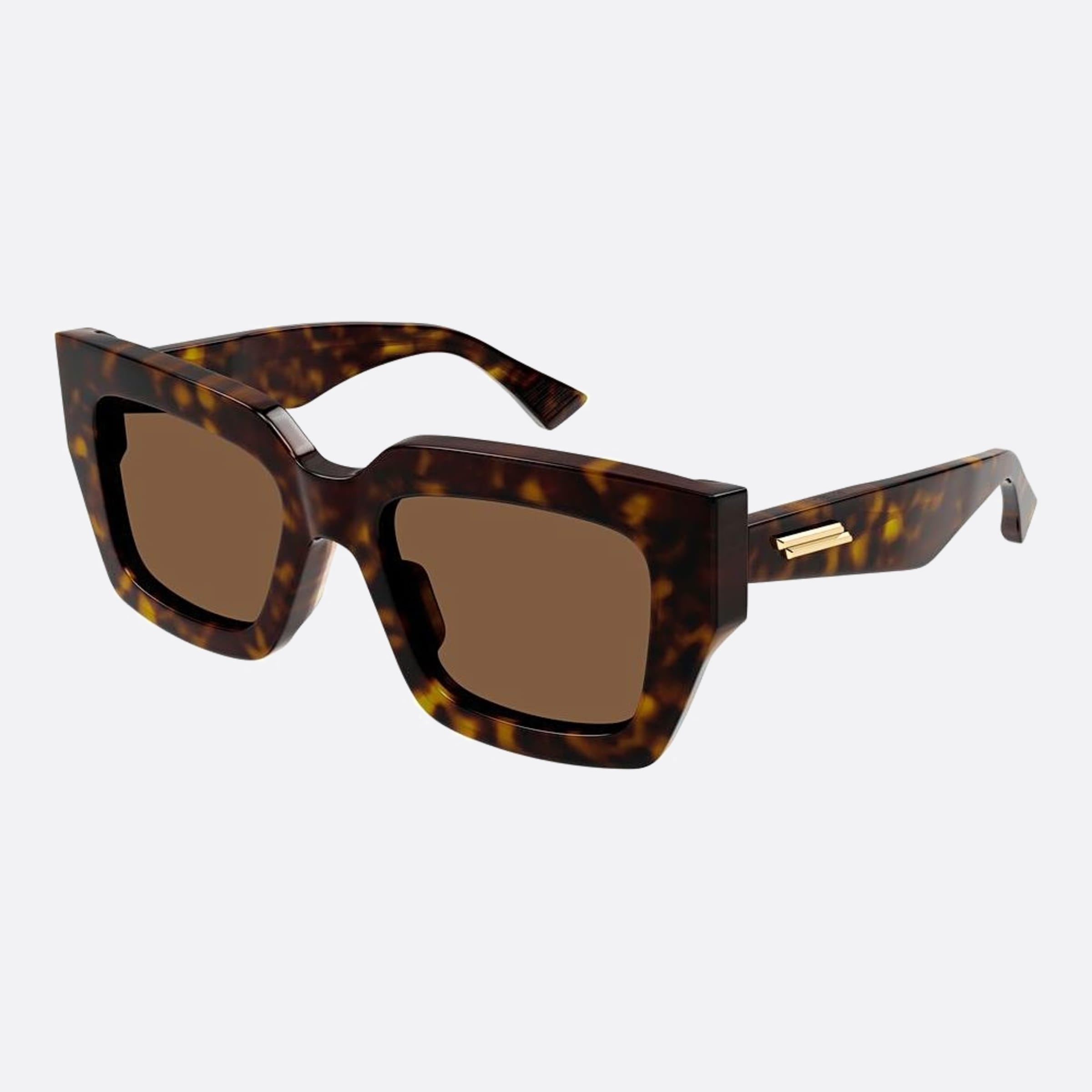 Bottega 52mm Veneta Havana Squared Woman Sunglasses - Side View