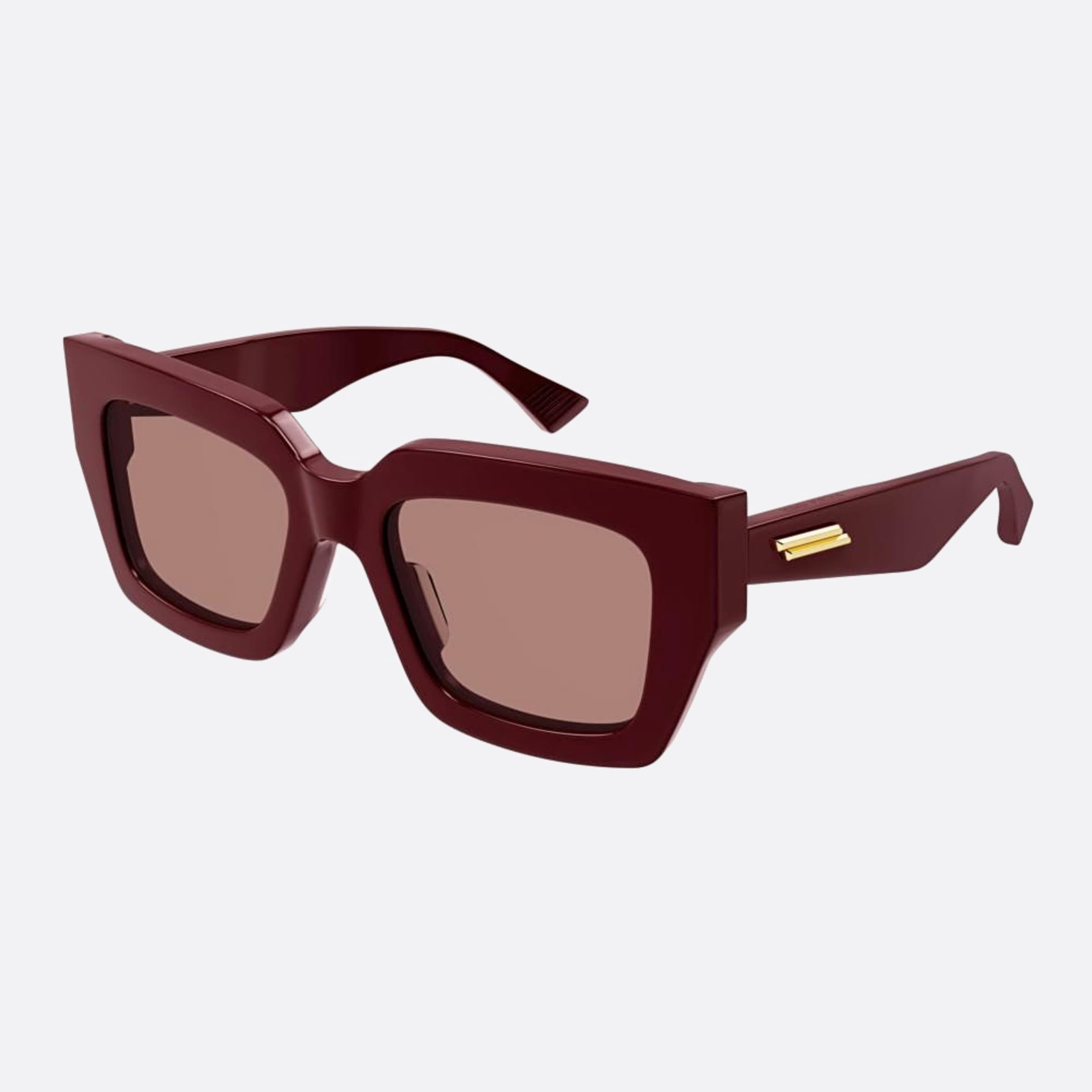 Bottega 52mm Veneta Red Squared Woman Sunglasses - Side View