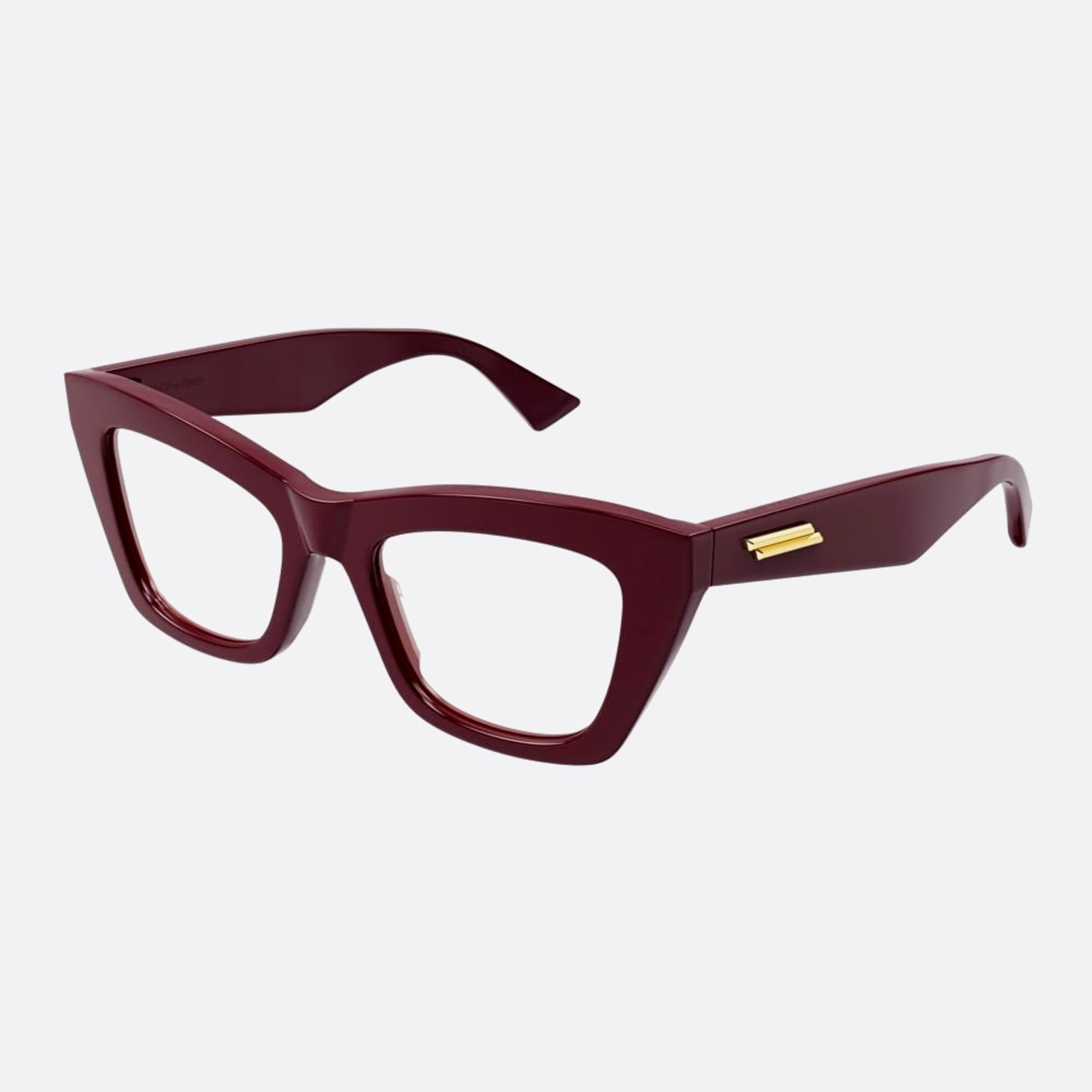 Bottega 50mm Veneta Red Cat Eye Woman Eyeglasses - Side View
