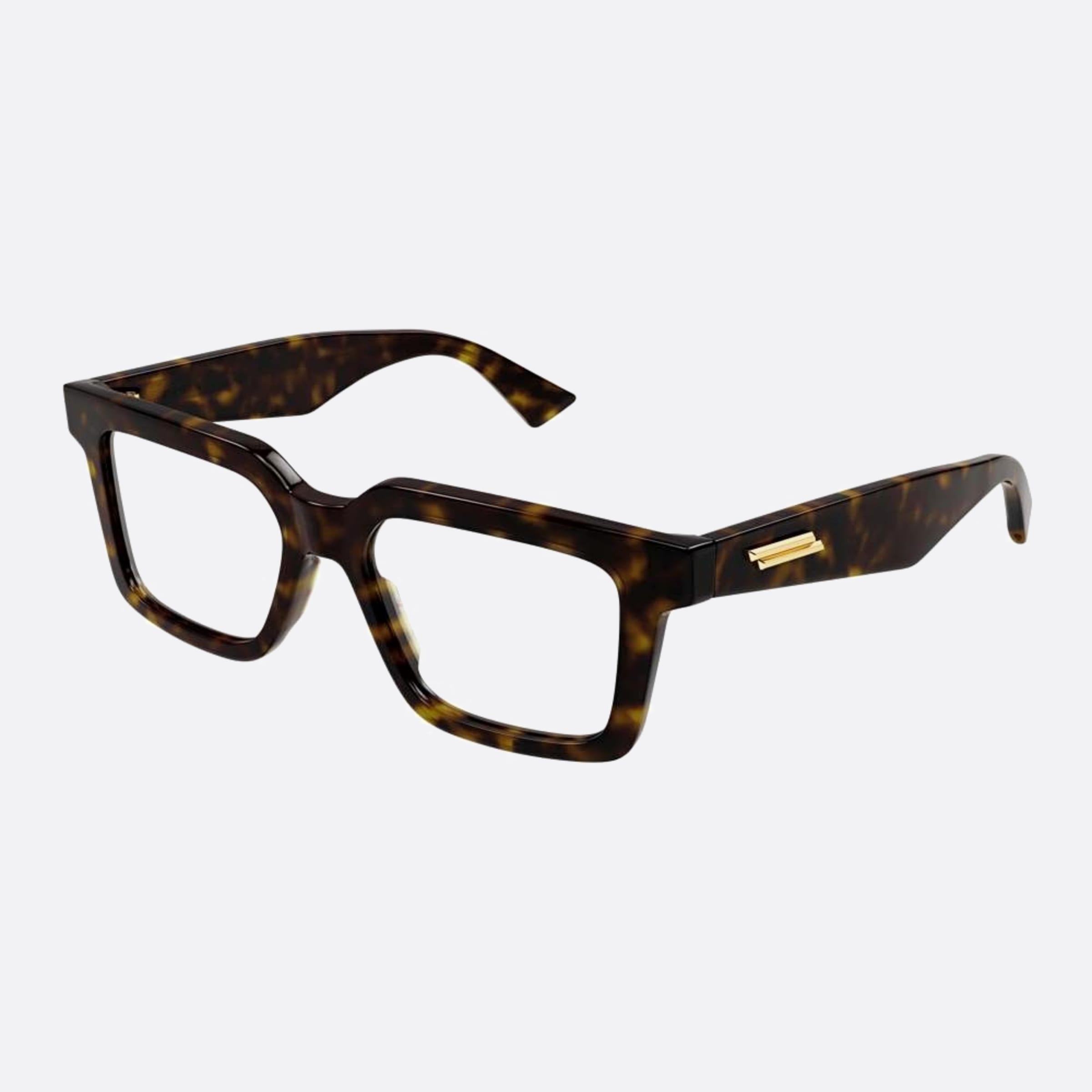 Bottega 51mm Veneta Brown Squared Man Eyeglasses - Side View