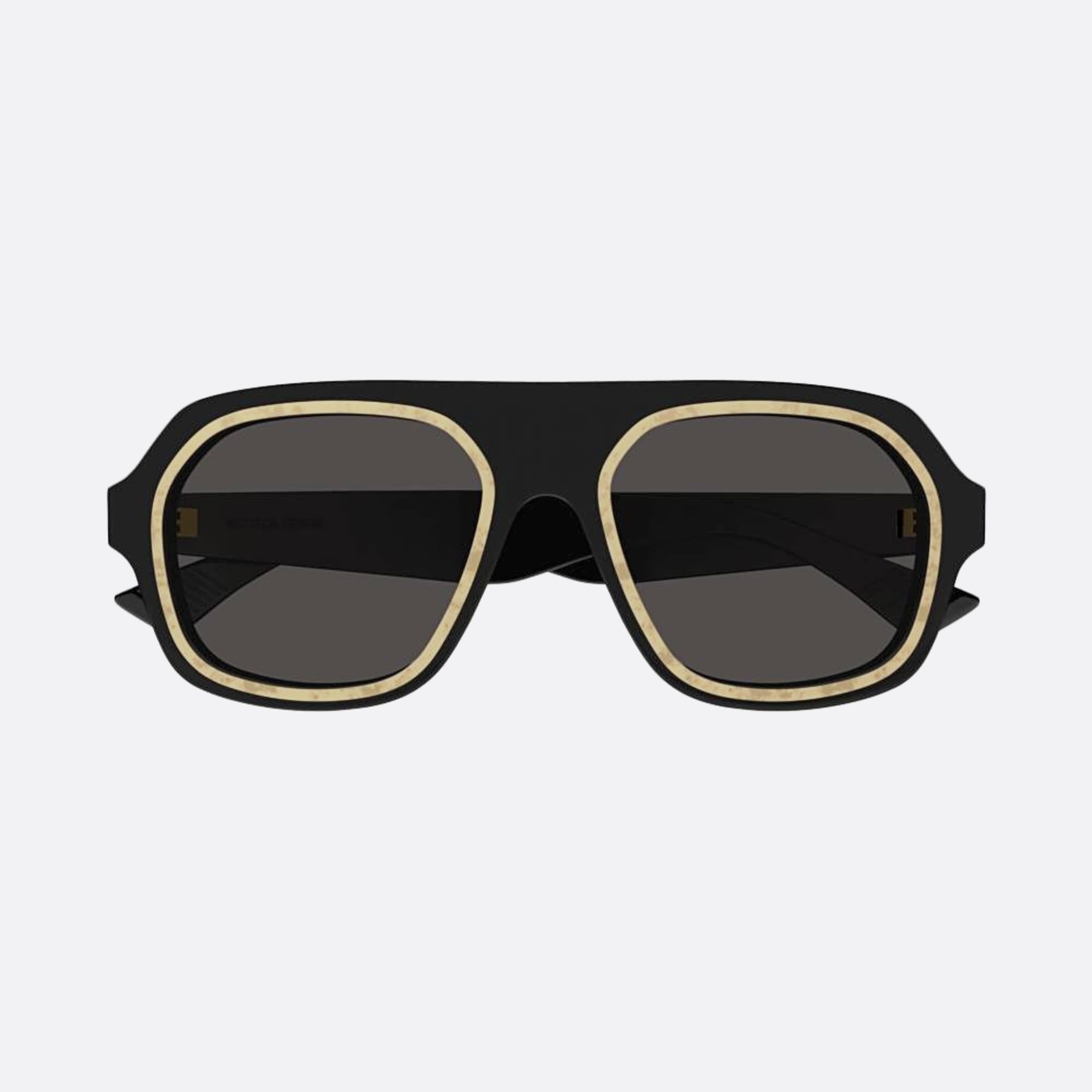 Bottega 53mm Veneta Black Shield Man Sunglasses - Main View