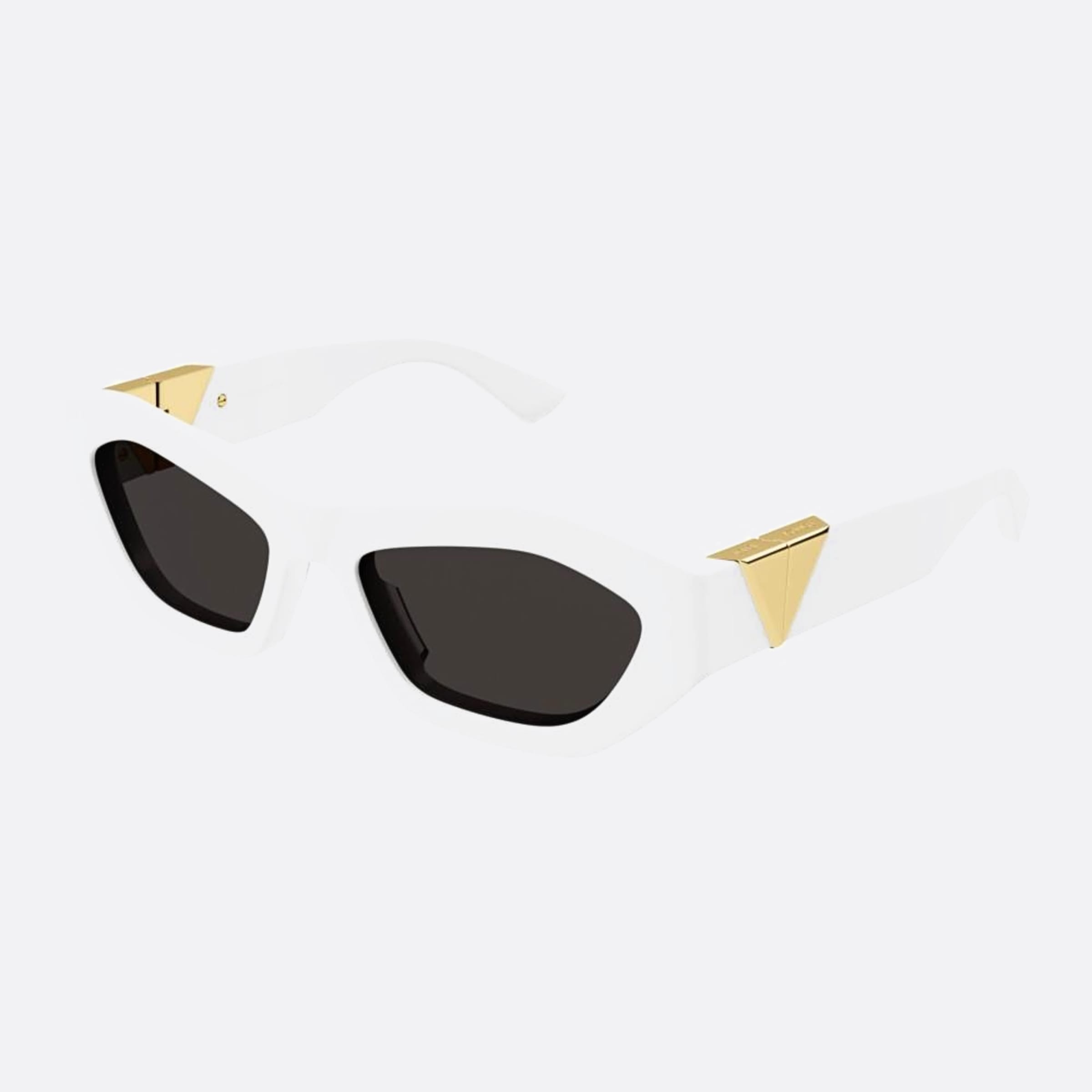 Bottega 54mm Veneta White Squared Woman Sunglasses - Side View