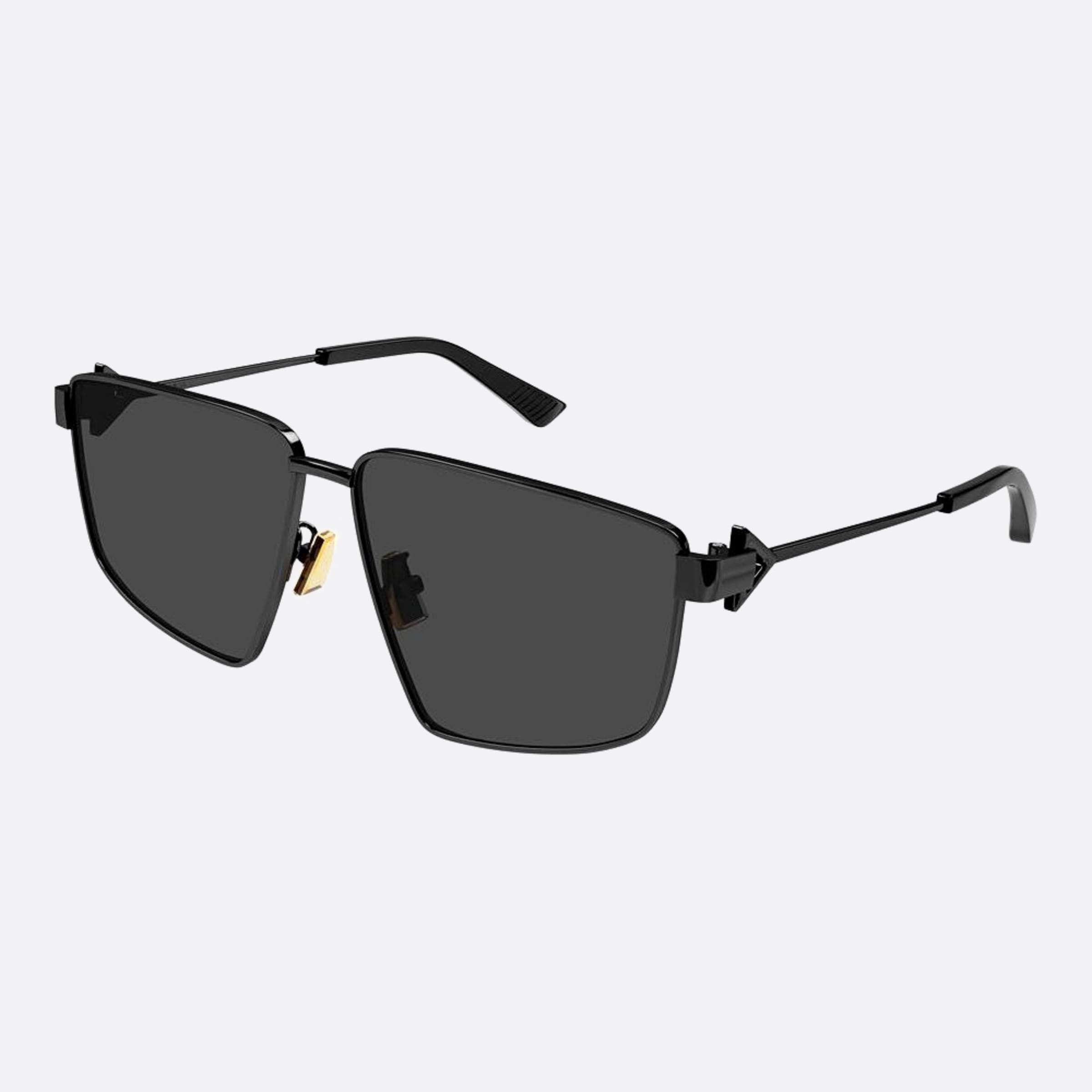 Bottega 61mm Veneta Black Squared Women Sunglasses - Side View