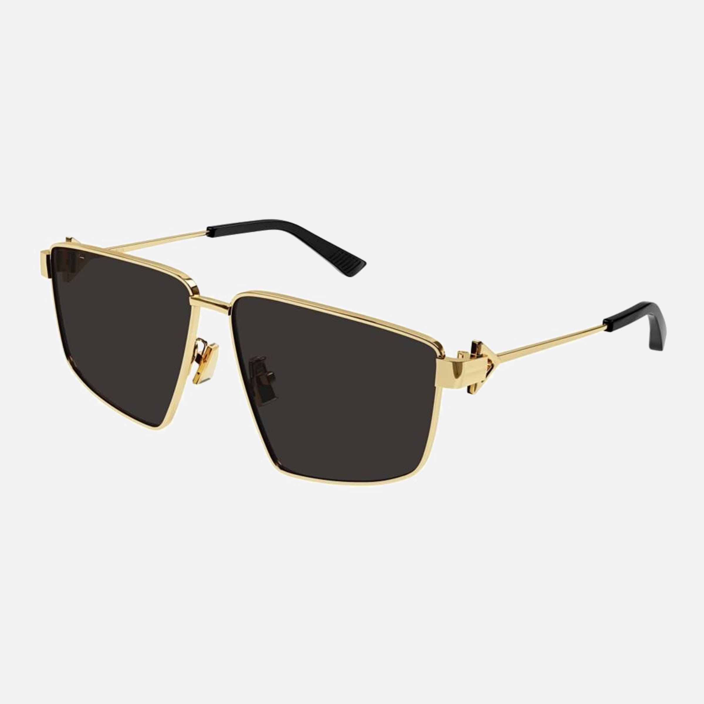 Bottega 61mm Veneta Ati Gold Squared Woman Sunglasses - Side View