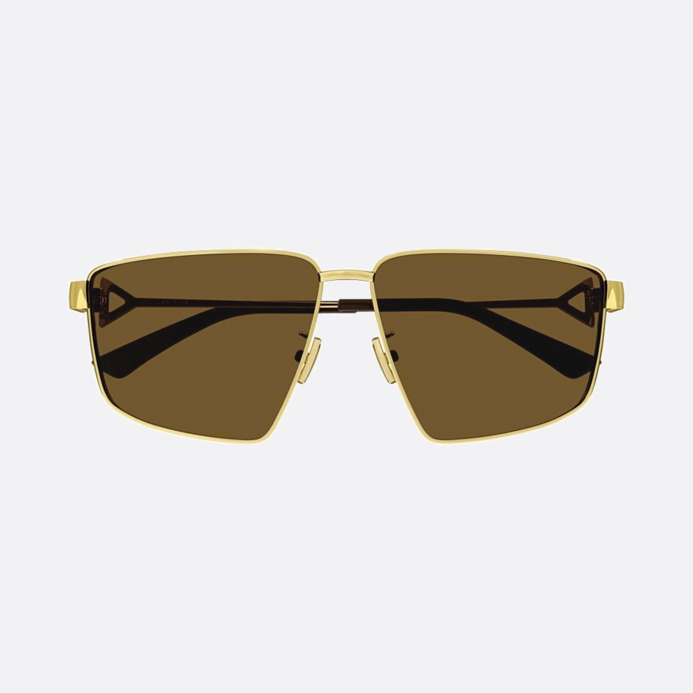 Bottega 61mm Veneta Gold Squared Woman Sunglasses - Main View