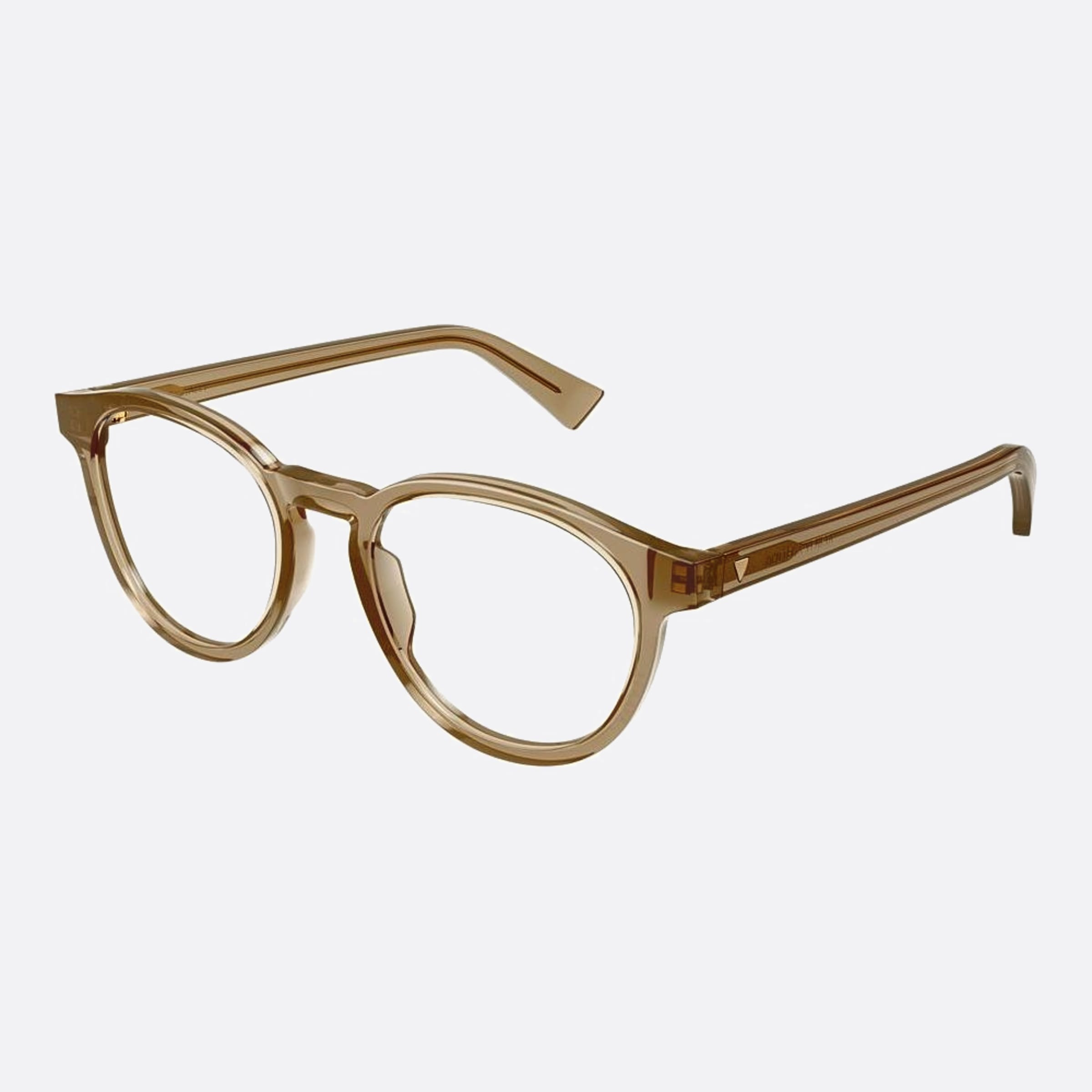 Bottega 50mm Veneta Brown Pantos Unisex Eyeglasses - Side View