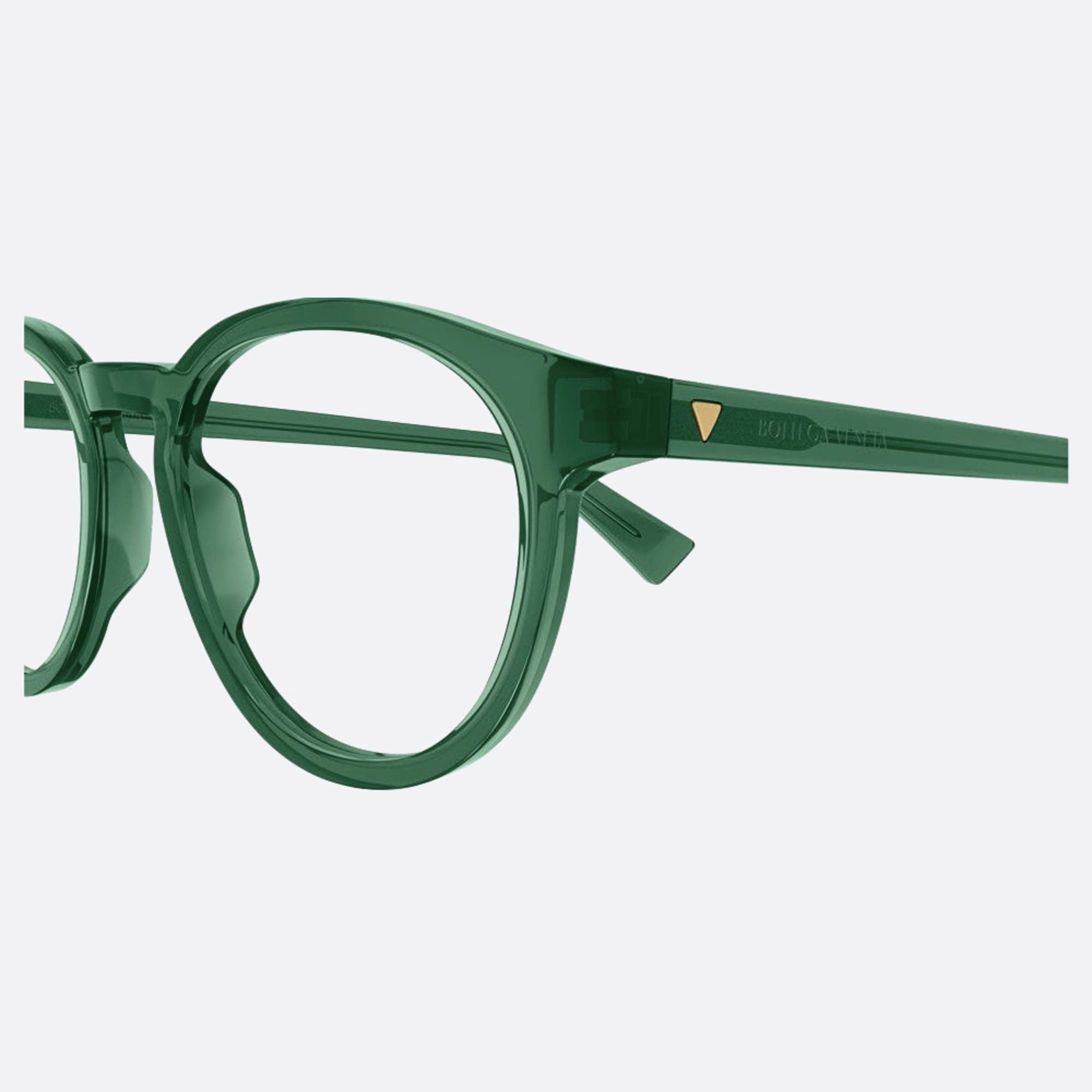 Bottega 50mm Veneta Green Pantos Unisex Eyeglasses - Detail View