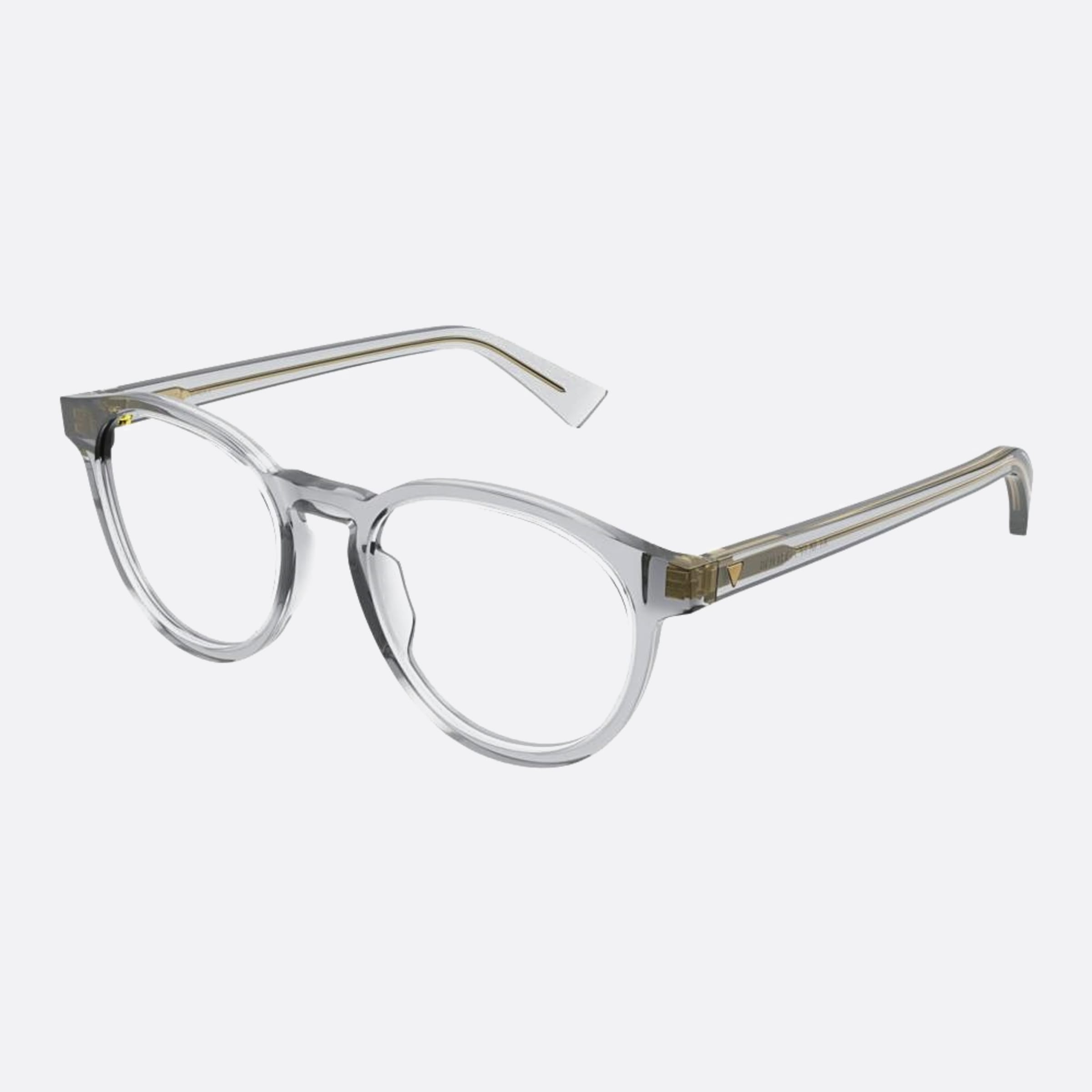 Bottega 50mm Veneta Grey Pantos Unisex Eyeglasses - Side View