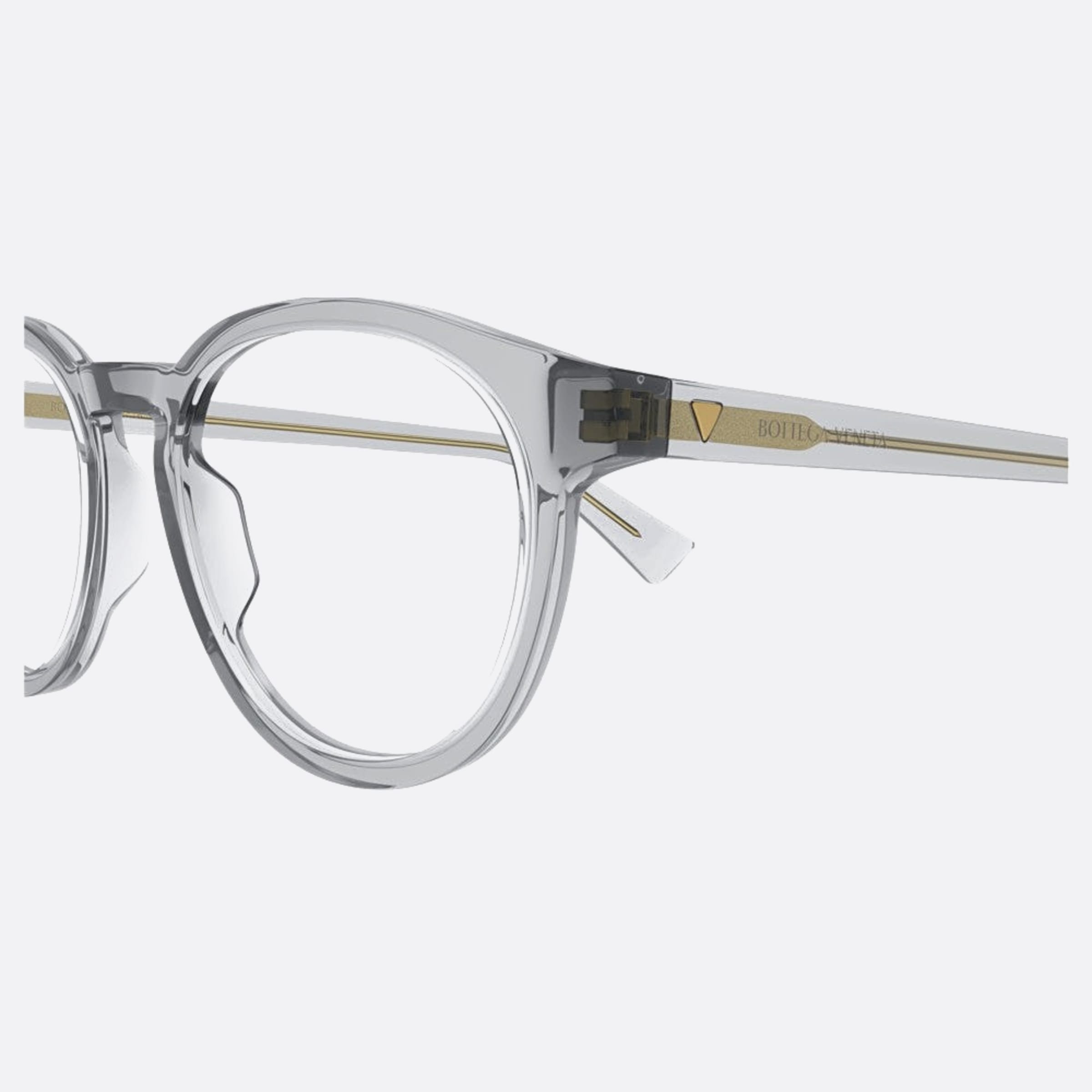 Bottega 50mm Veneta Grey Pantos Unisex Eyeglasses - Detail View