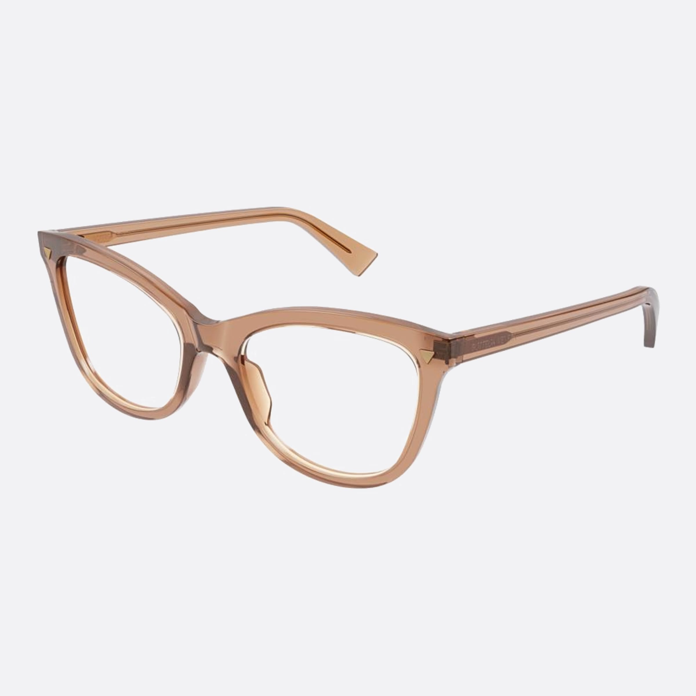Bottega 54mm Veneta Brown Cat Eye Woman Eyeglasses - Side View