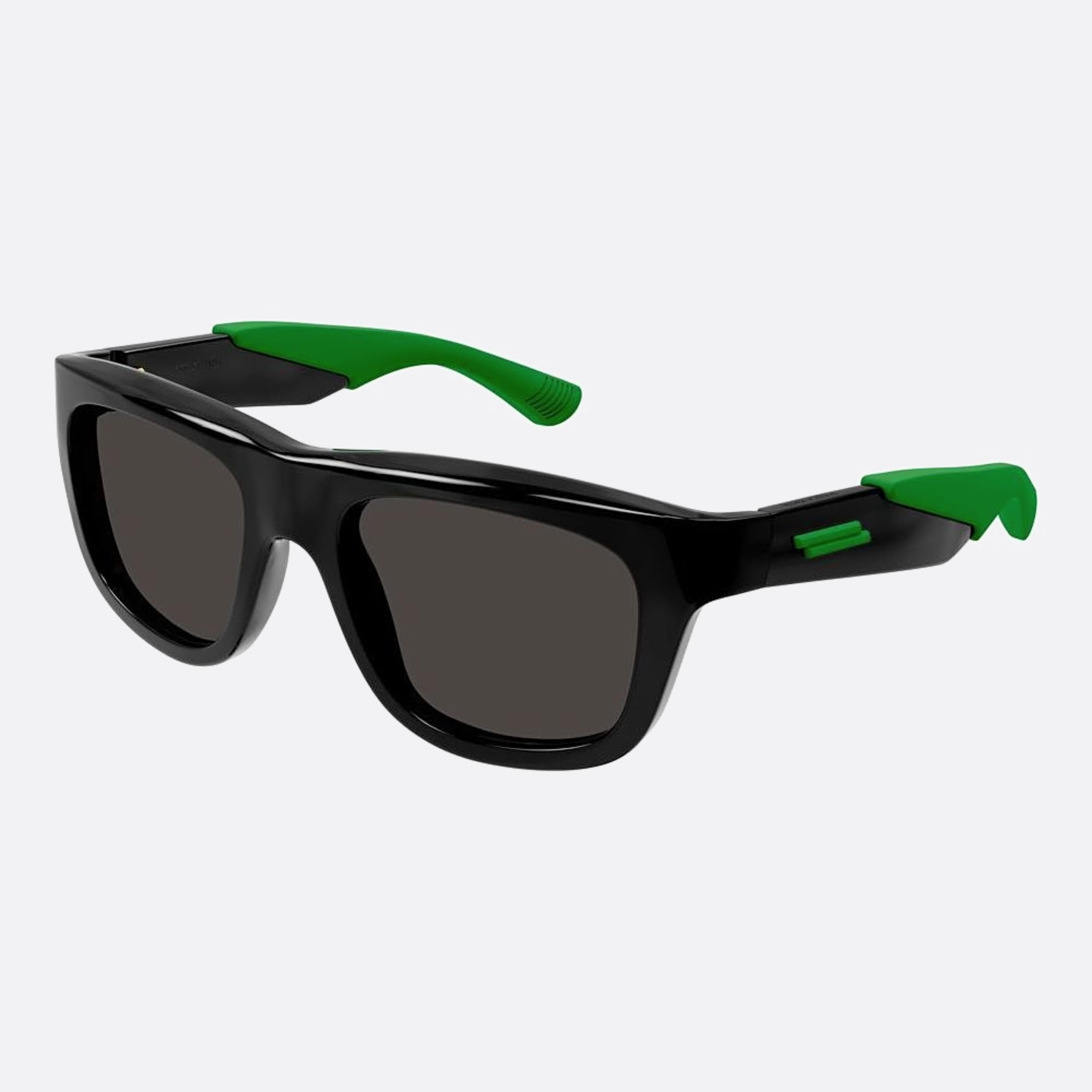 Bottega 53mm Veneta Black Squared Man Sunglasses - Side View