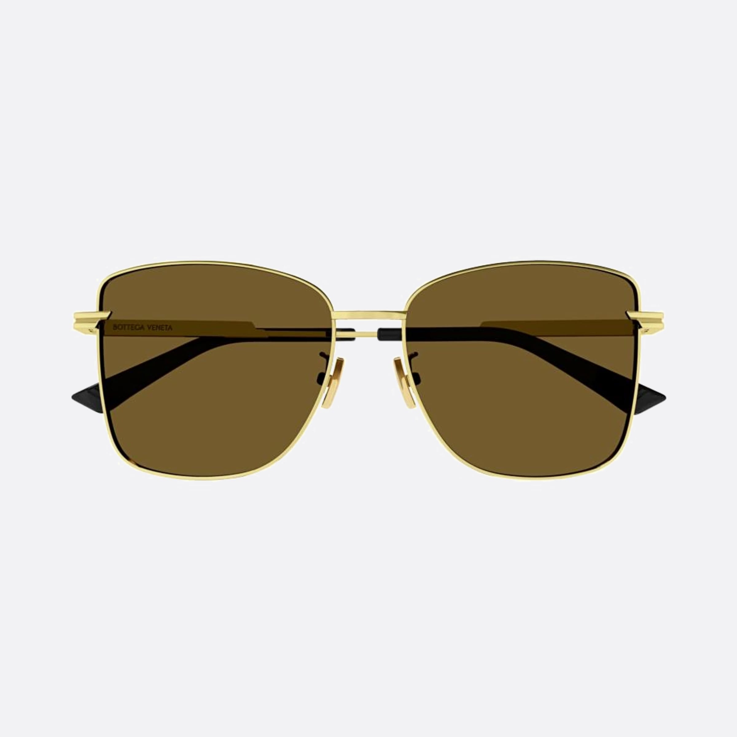 Bottega 57mm Veneta Gold Squared Woman Sunglasses - Main View