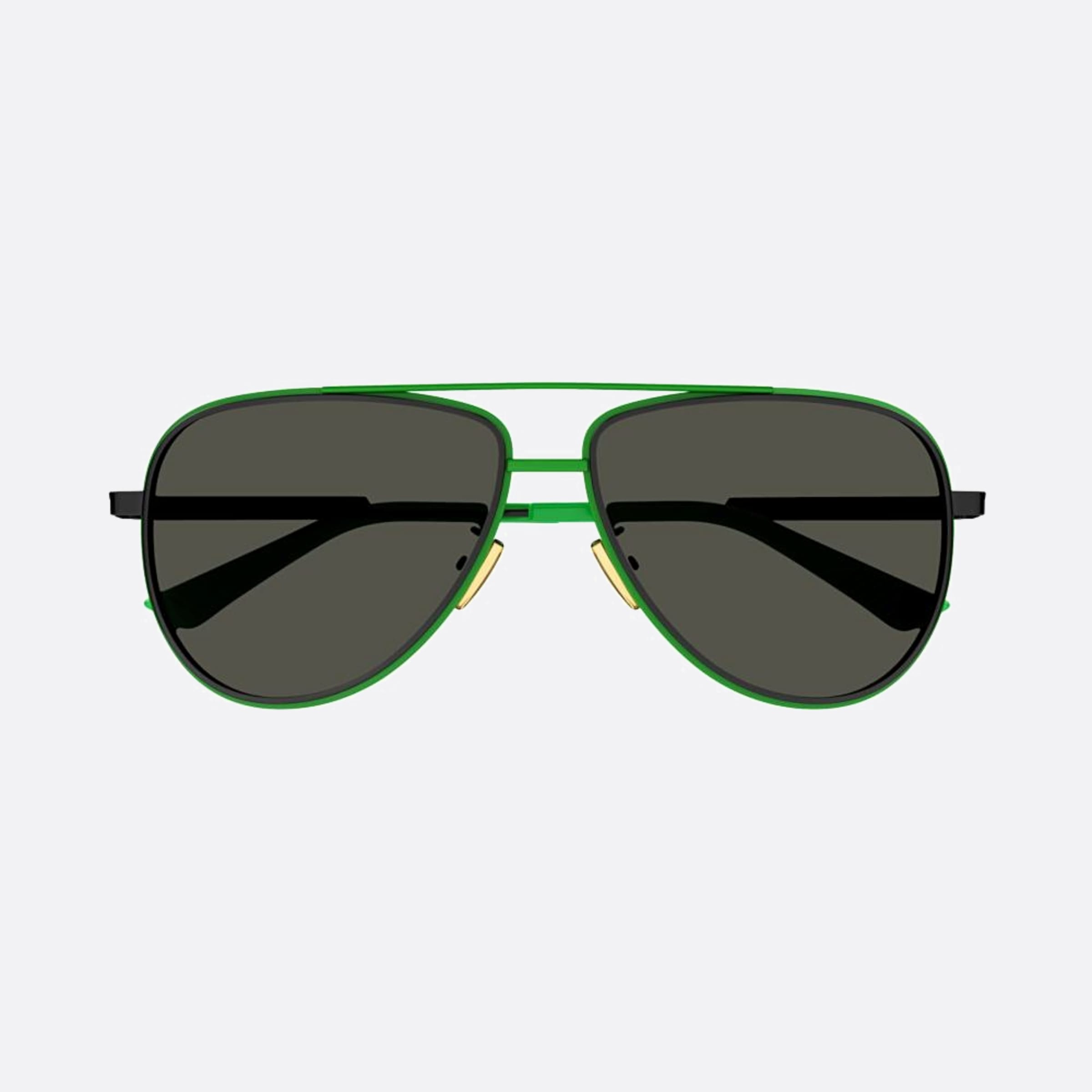 Bottega 59mm Veneta Green Pilot Men Sunglasses - Main View