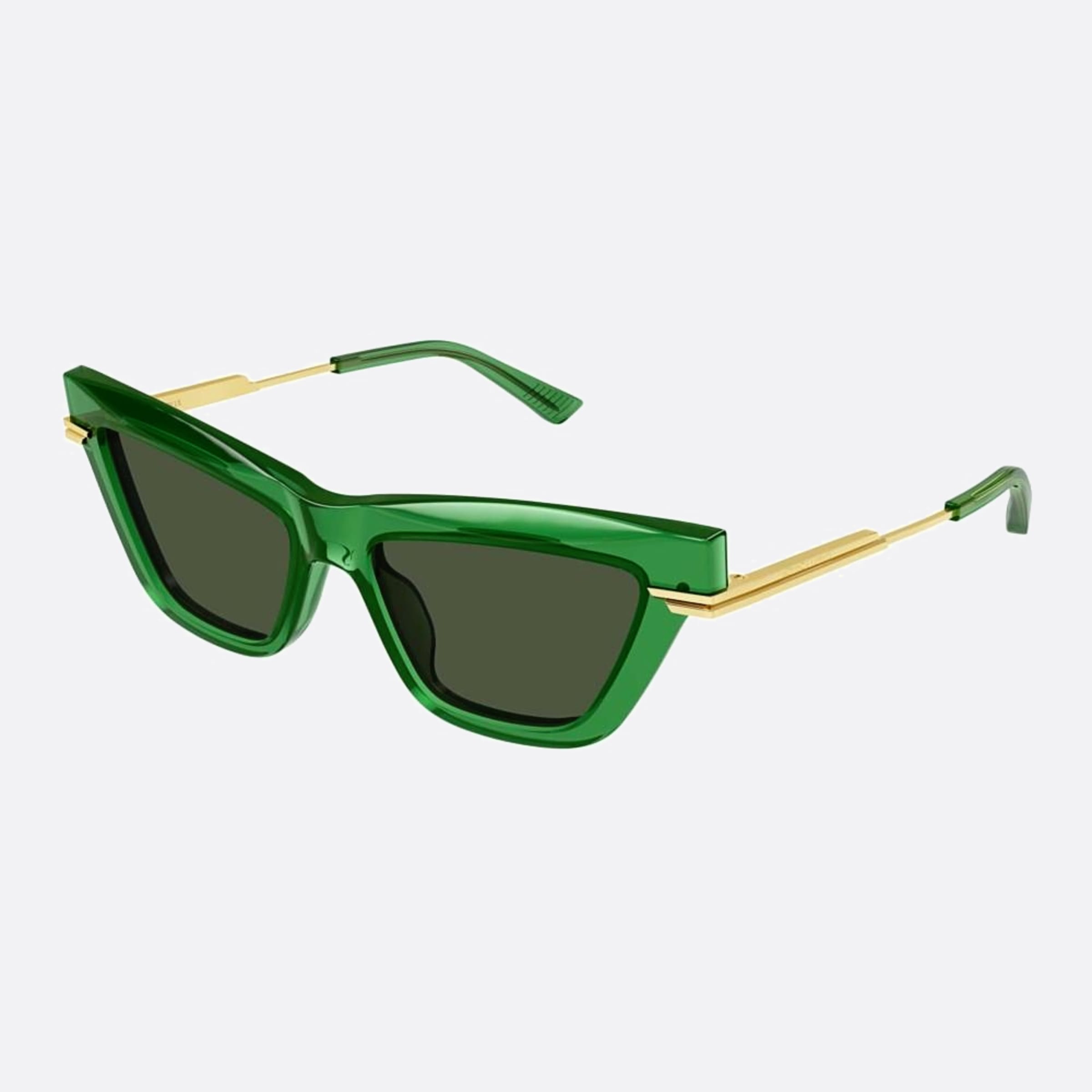 Bottega 54mm Veneta Green Cat Eye Woman Sunglasses - Side View