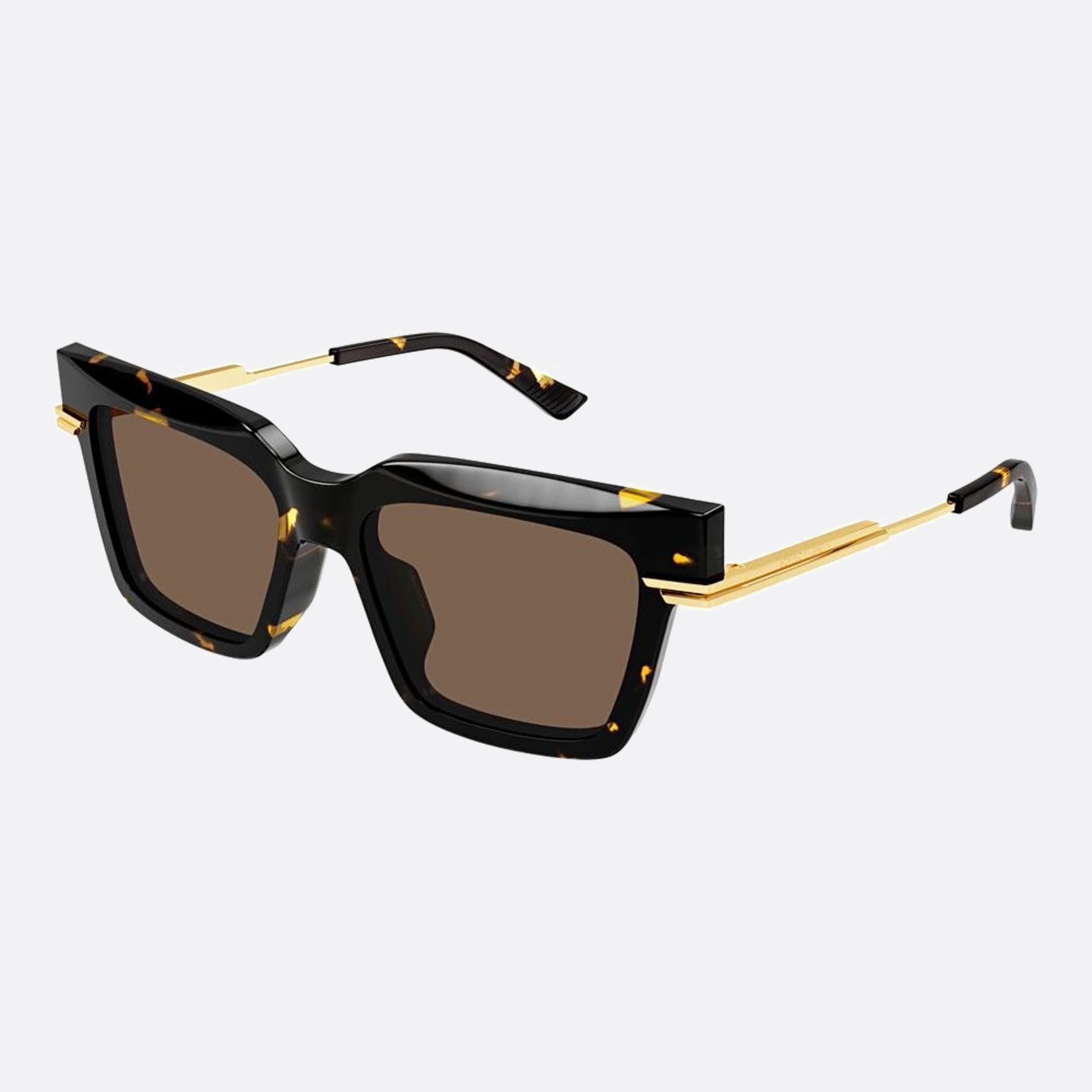 Bottega 53mm Veneta Havana Squared Woman Sunglasses - Side View