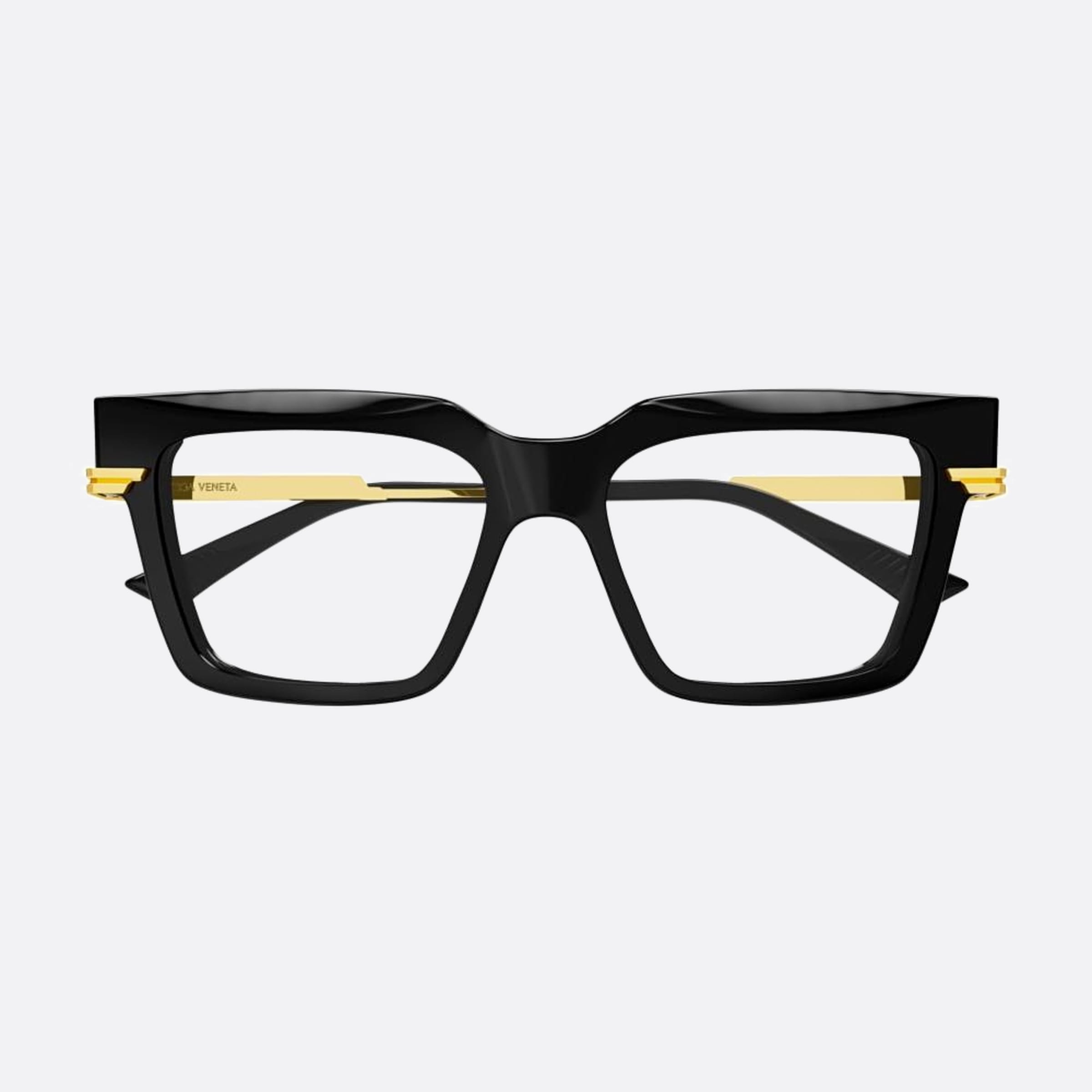 Bottega 53mm Veneta Black Squared Woman Eyeglasses - Main View