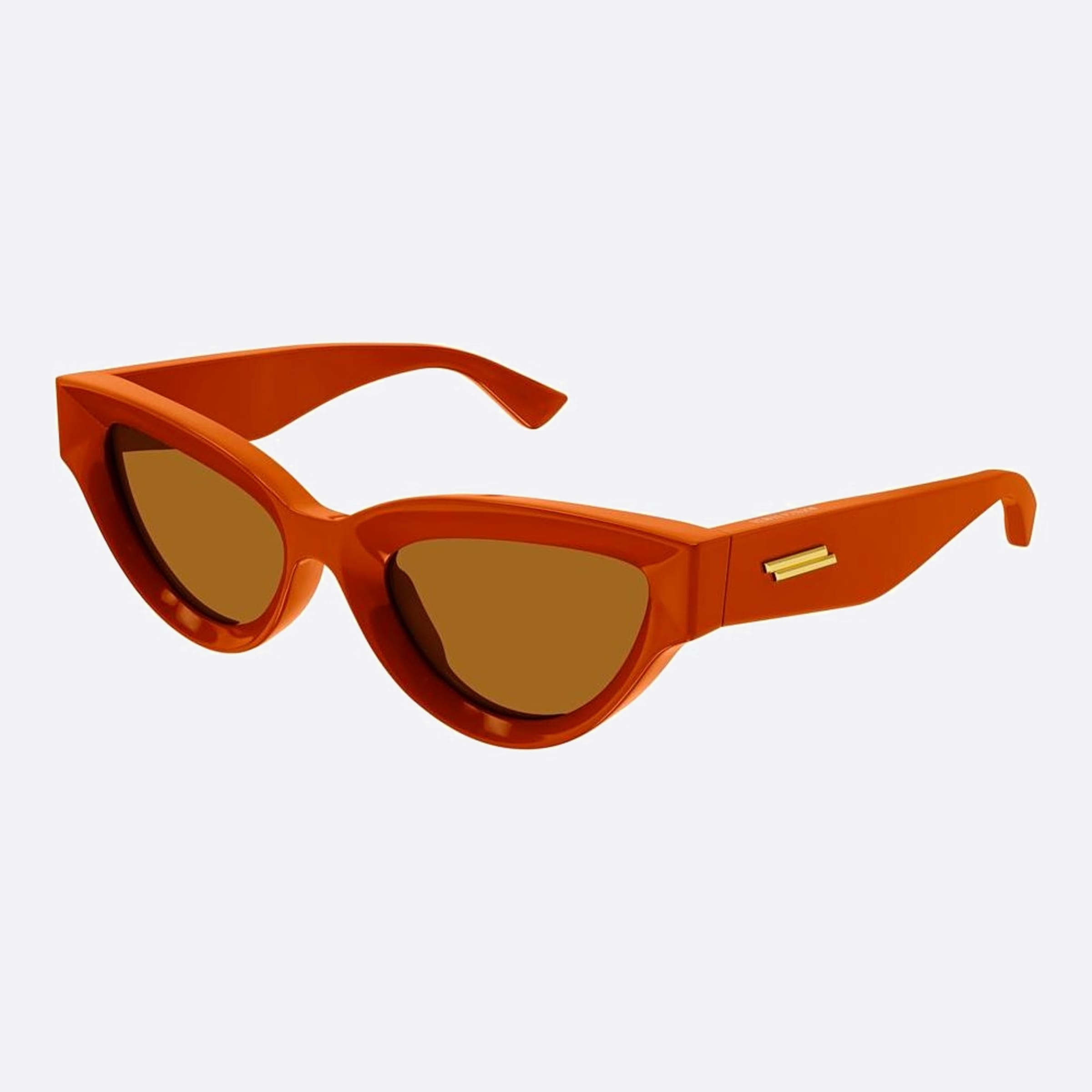 Bottega 53mm Veneta Orange Cat Eye Woman Sunglasses - Side View