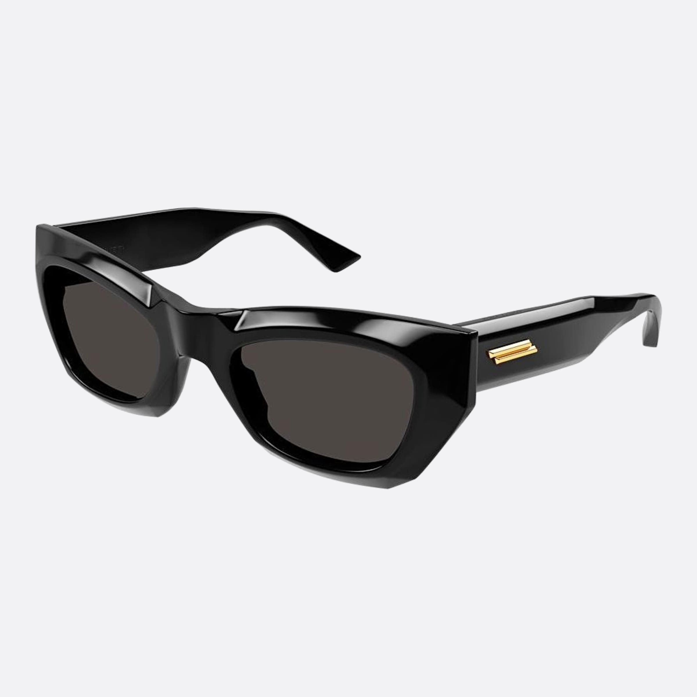 Bottega 52mm Veneta Black Cat Eye Woman Sunglasses - Side View