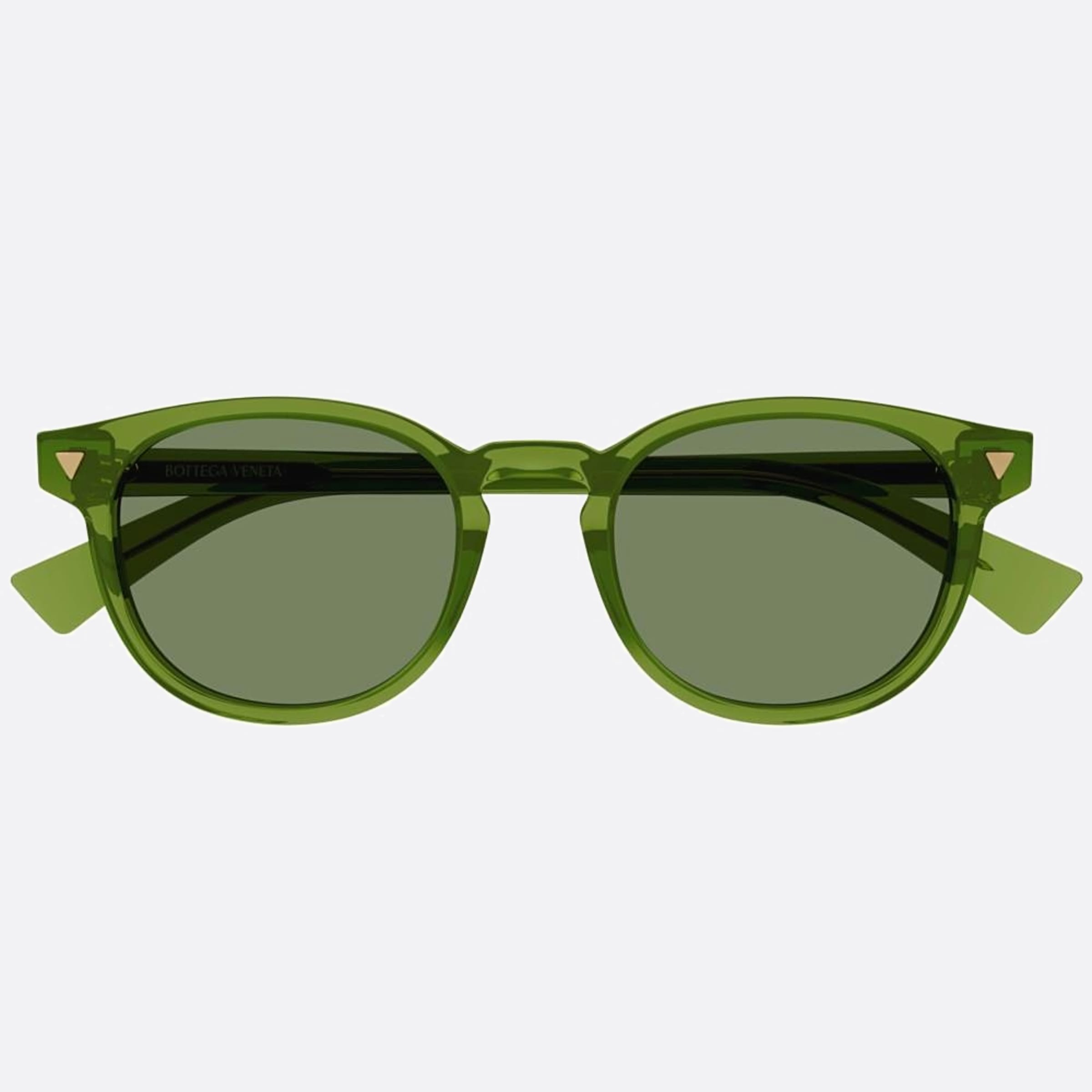 Bottega 50mm Veneta Green Round Man Sunglasses - Main View