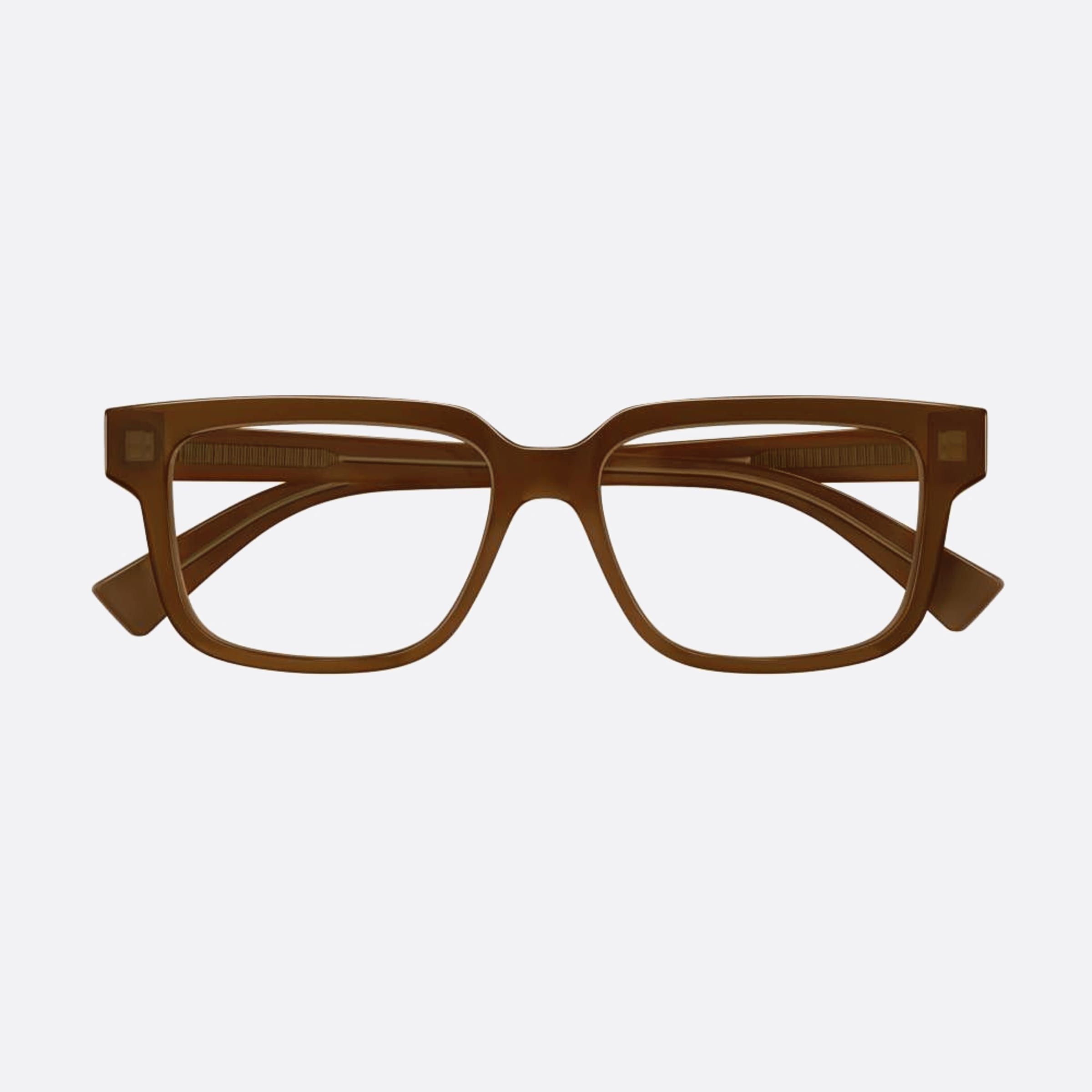 Bottega 56mm Veneta Brown Rectangle Man Eyeglasses - Main View