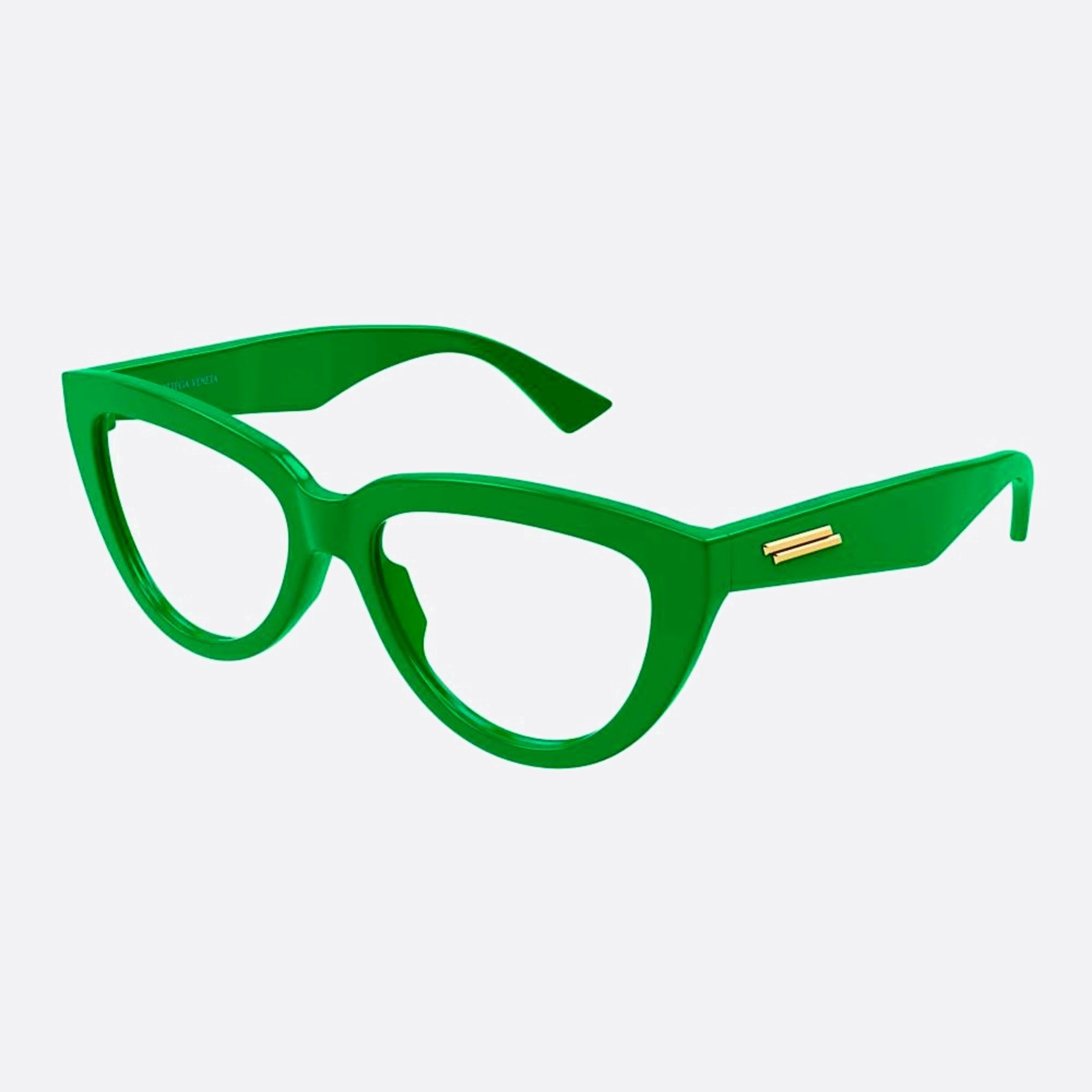 Bottega 54mm Veneta Green Squared Woman Eyeglasses - Side View