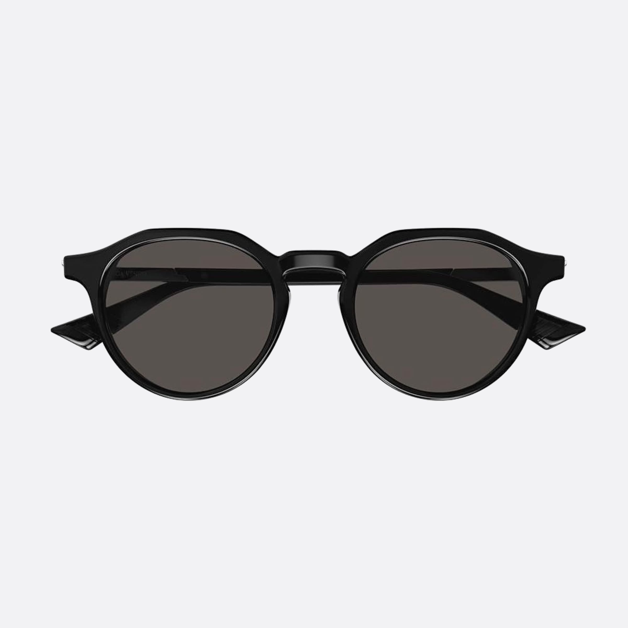 Bottega 49mm Veneta Black Round Man Sunglasses - Main View