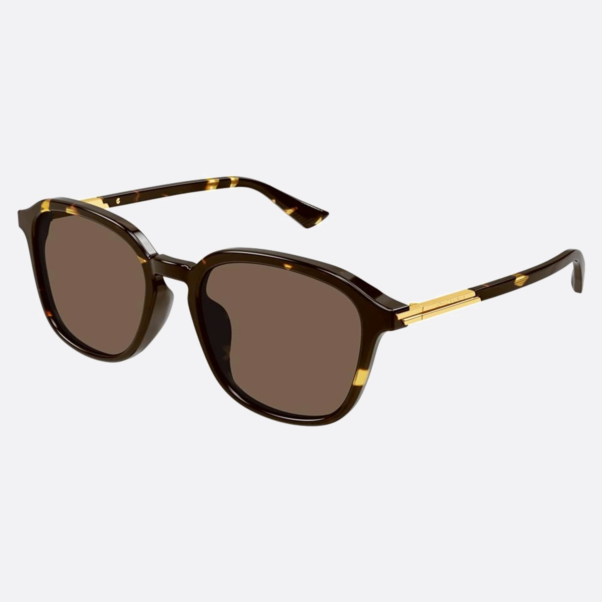 Bottega 55mm Veneta Bv1262sa Havana Squared Man Sunglasses - Side View