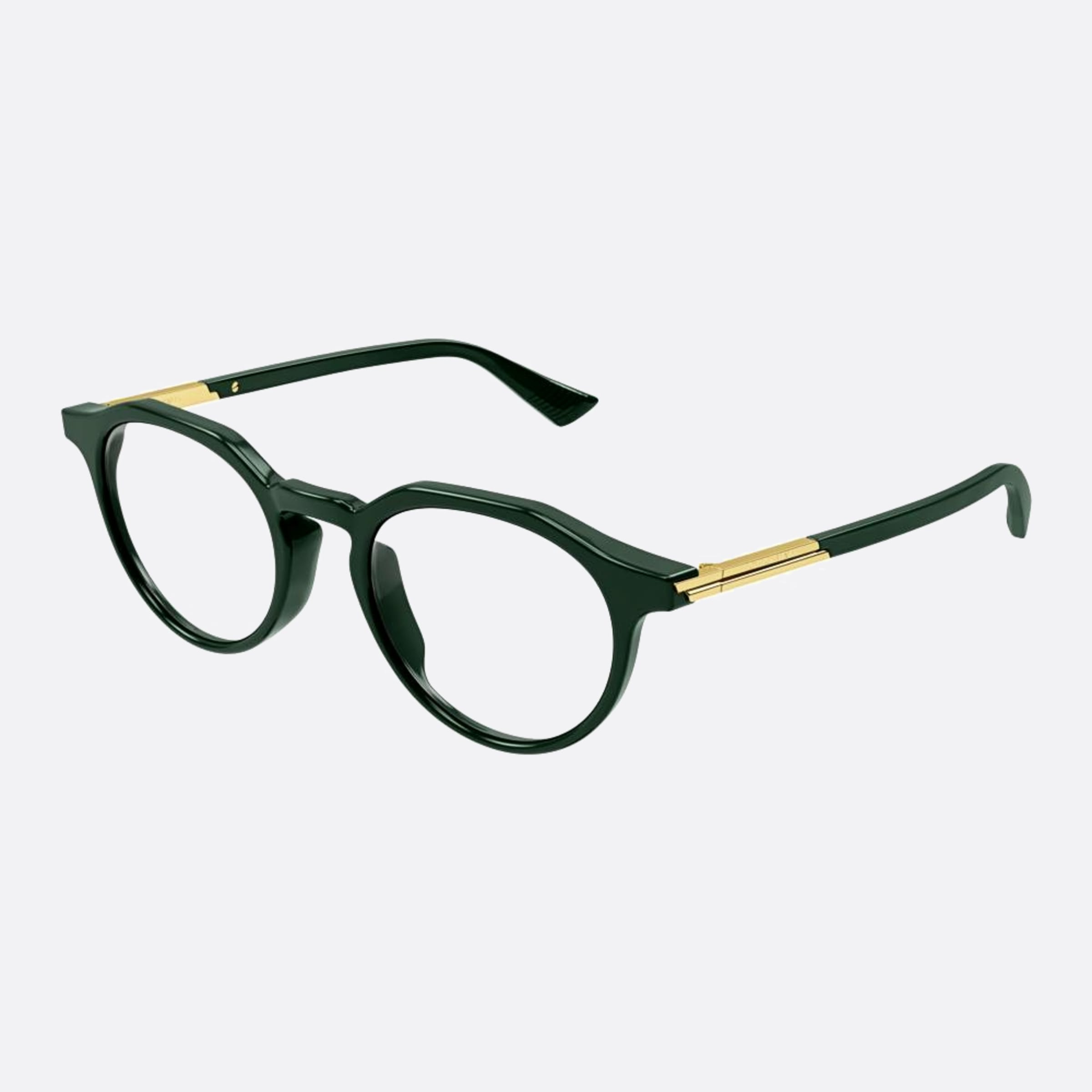 Bottega 48mm Veneta Green Pantos Man Eyeglasses - Side View