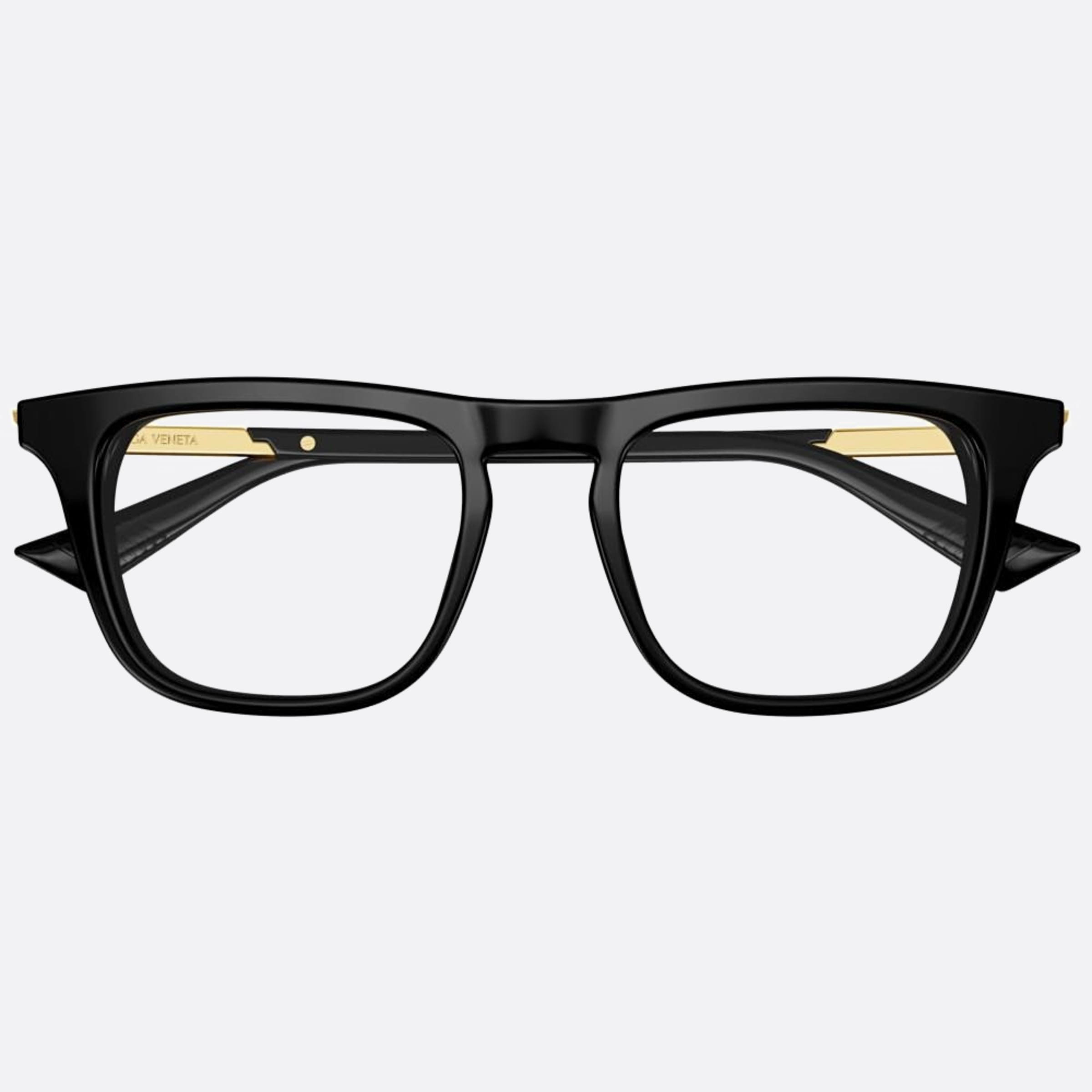 Bottega 51mm Veneta Black Squared Man Eyeglasses - Main View