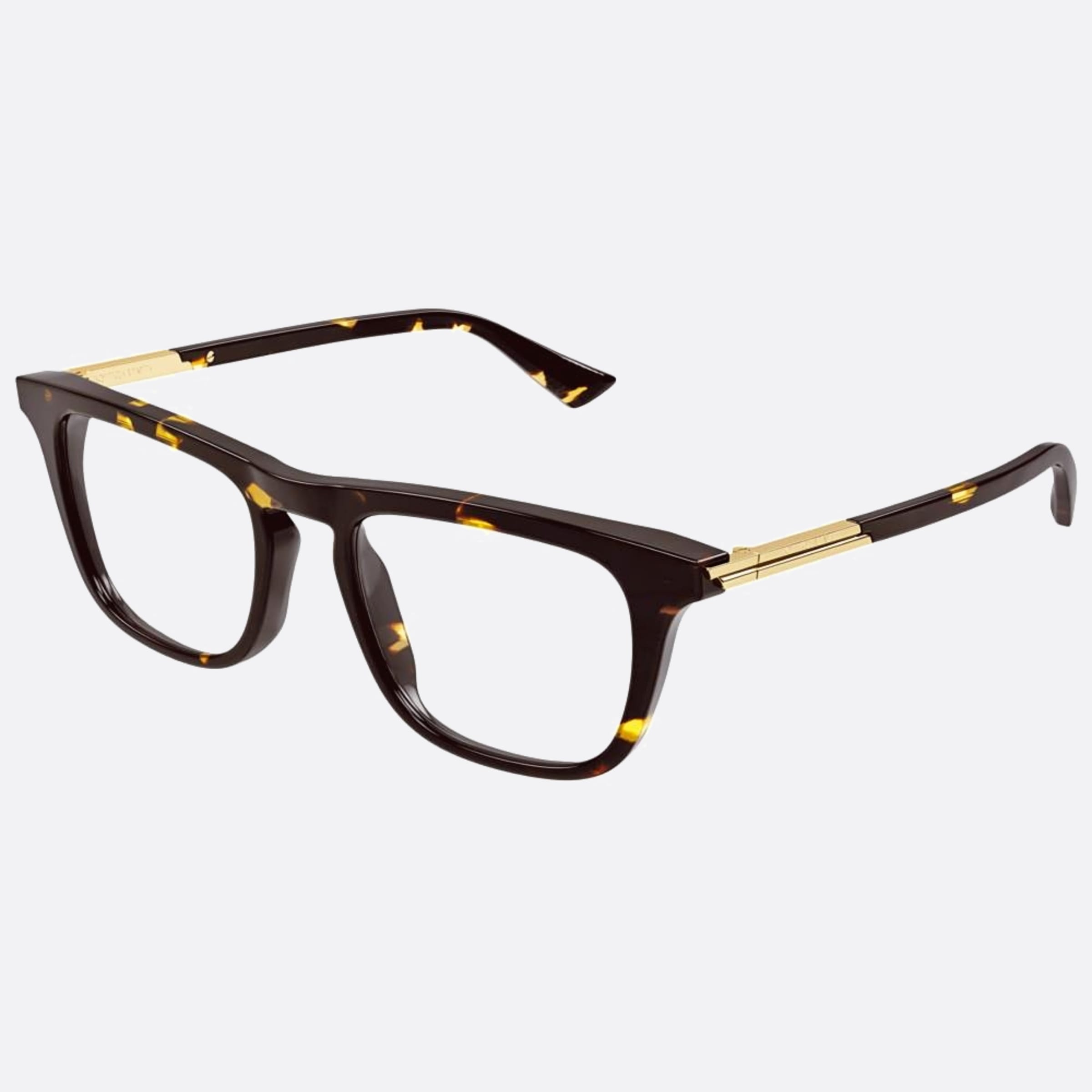 Bottega 51mm Veneta Havana Squared Man Eyeglasses - Side View