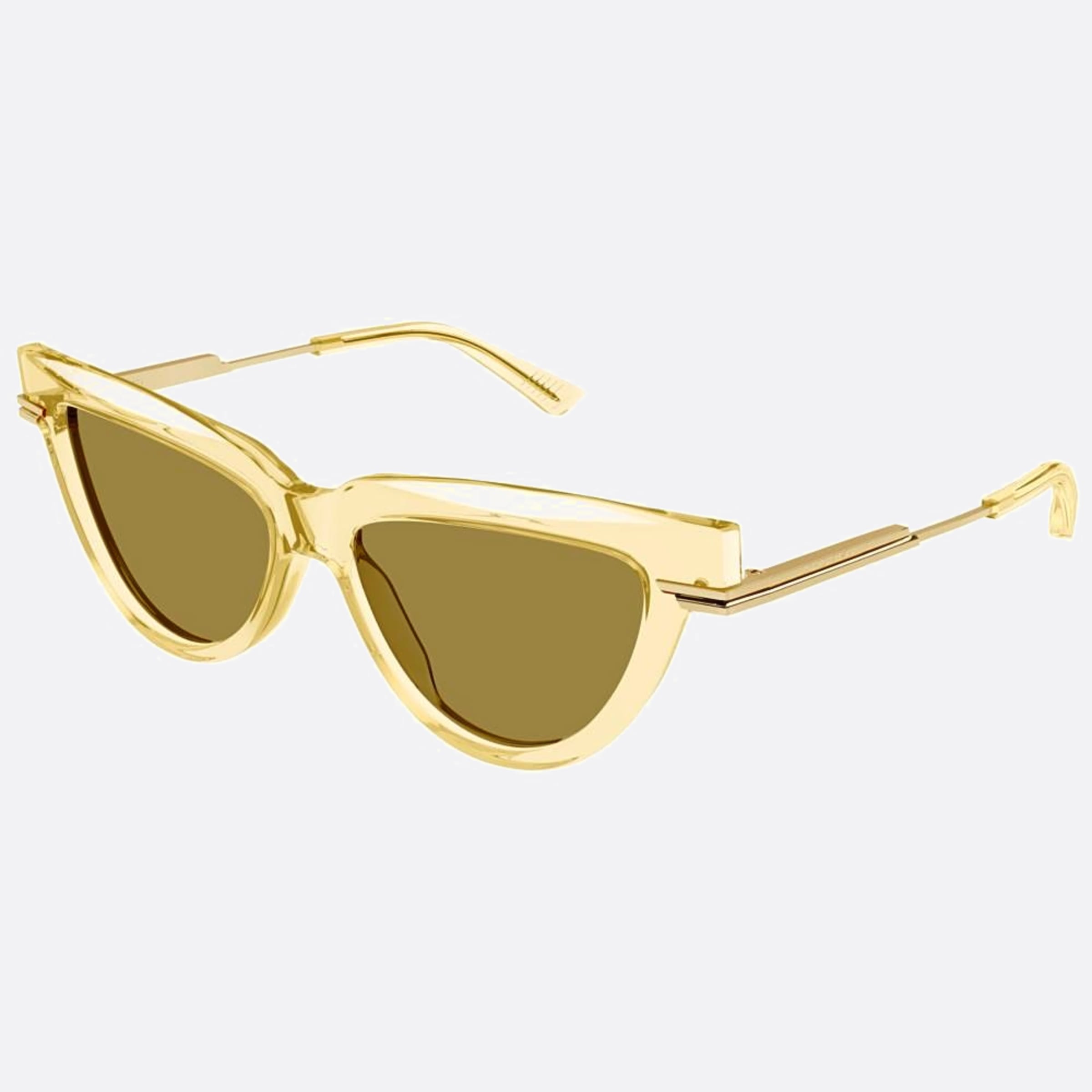 Bottega 54mm Veneta Grey Cat Eye Woman Sunglasses - Side View