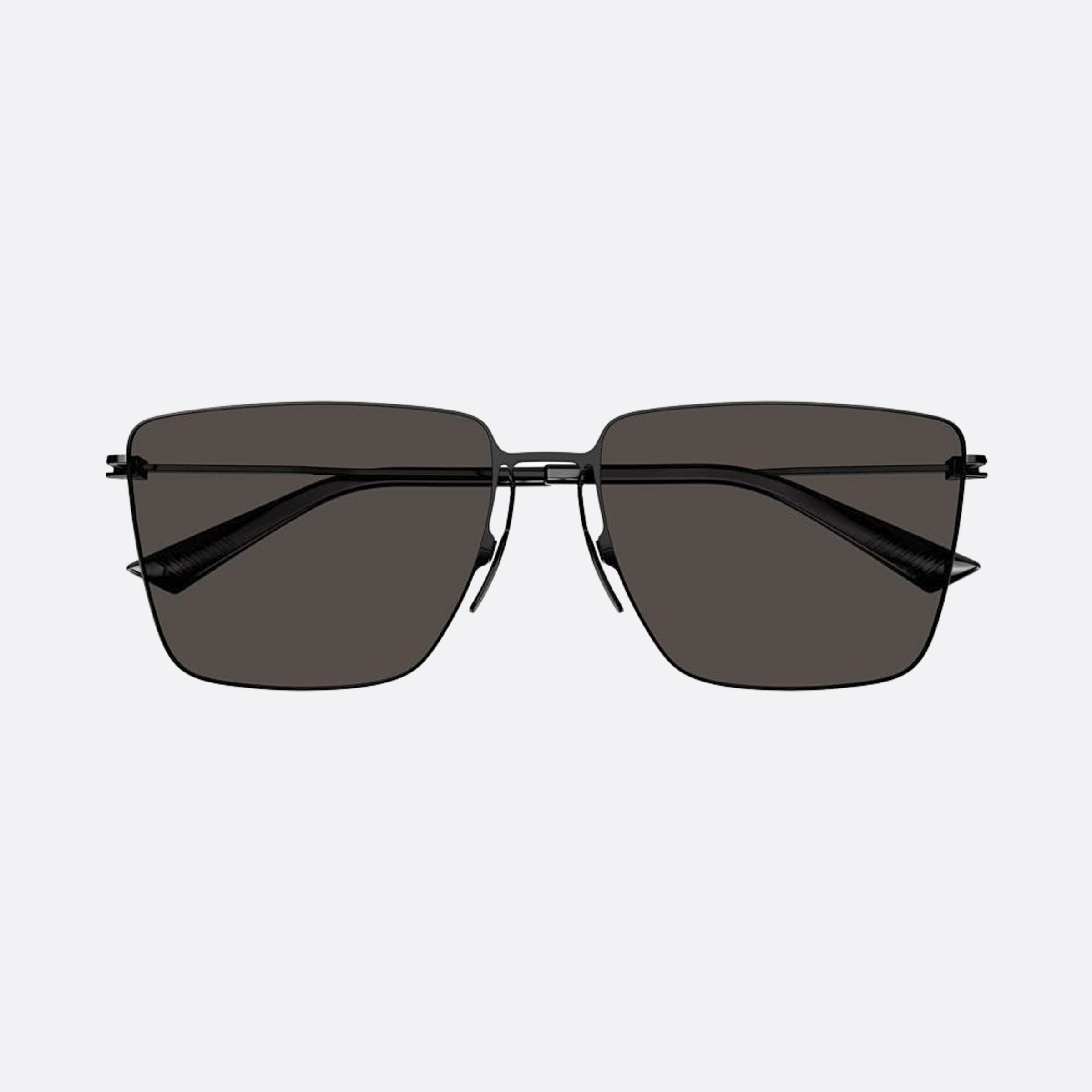 Bottega 58mm Veneta Black Squared Man Sunglasses - Main View