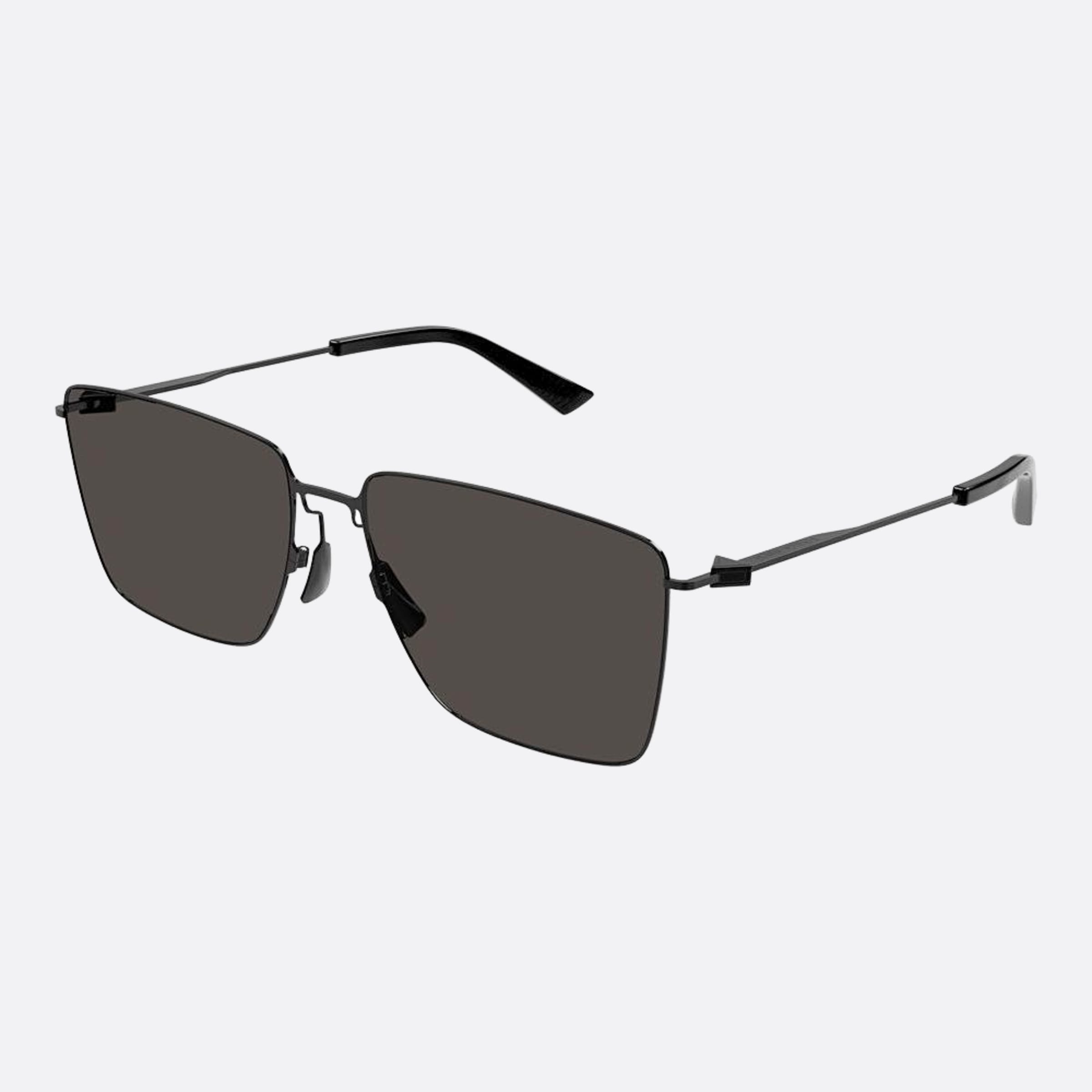 Bottega 58mm Veneta Black Squared Man Sunglasses - Side View