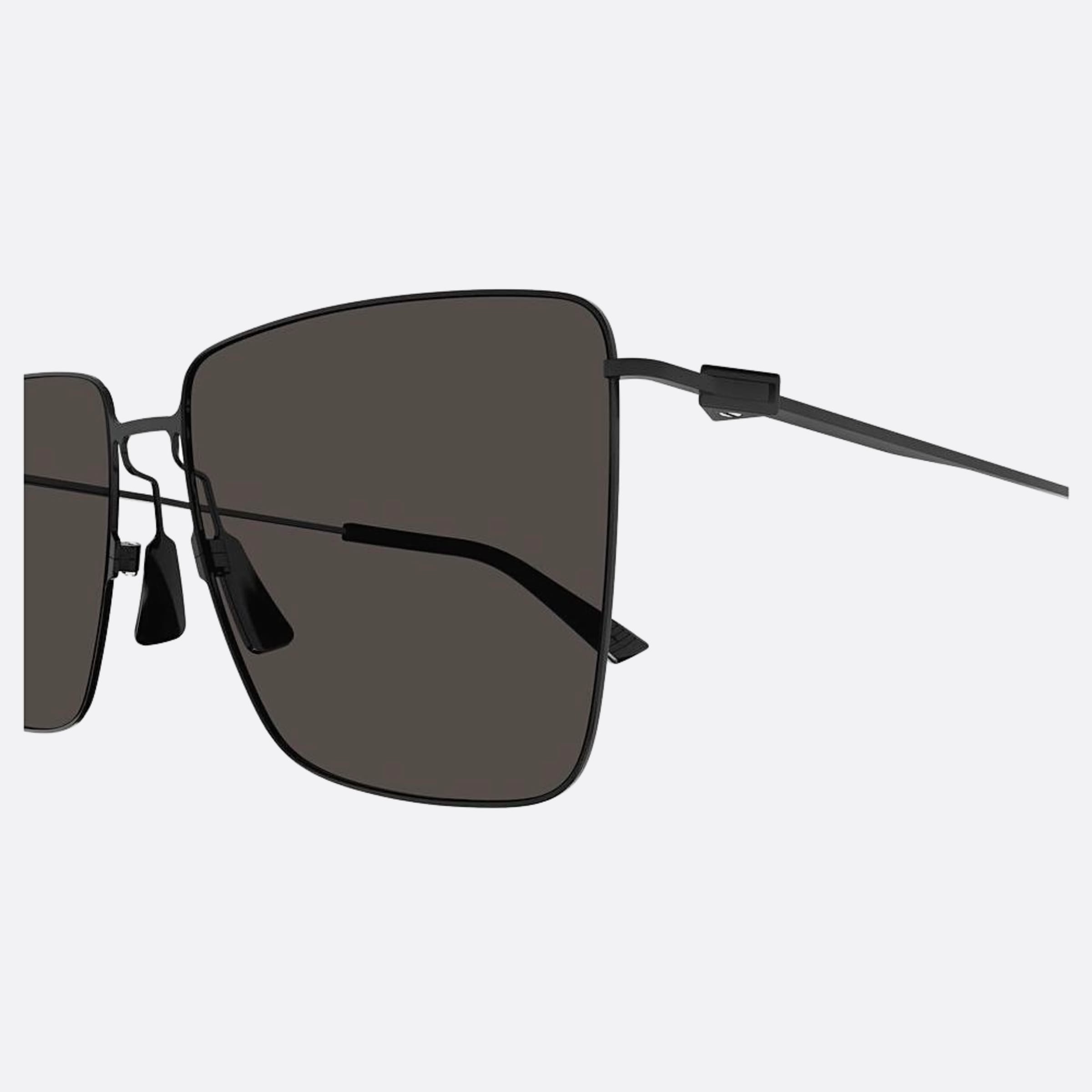 Bottega 58mm Veneta Black Squared Man Sunglasses - Detail View