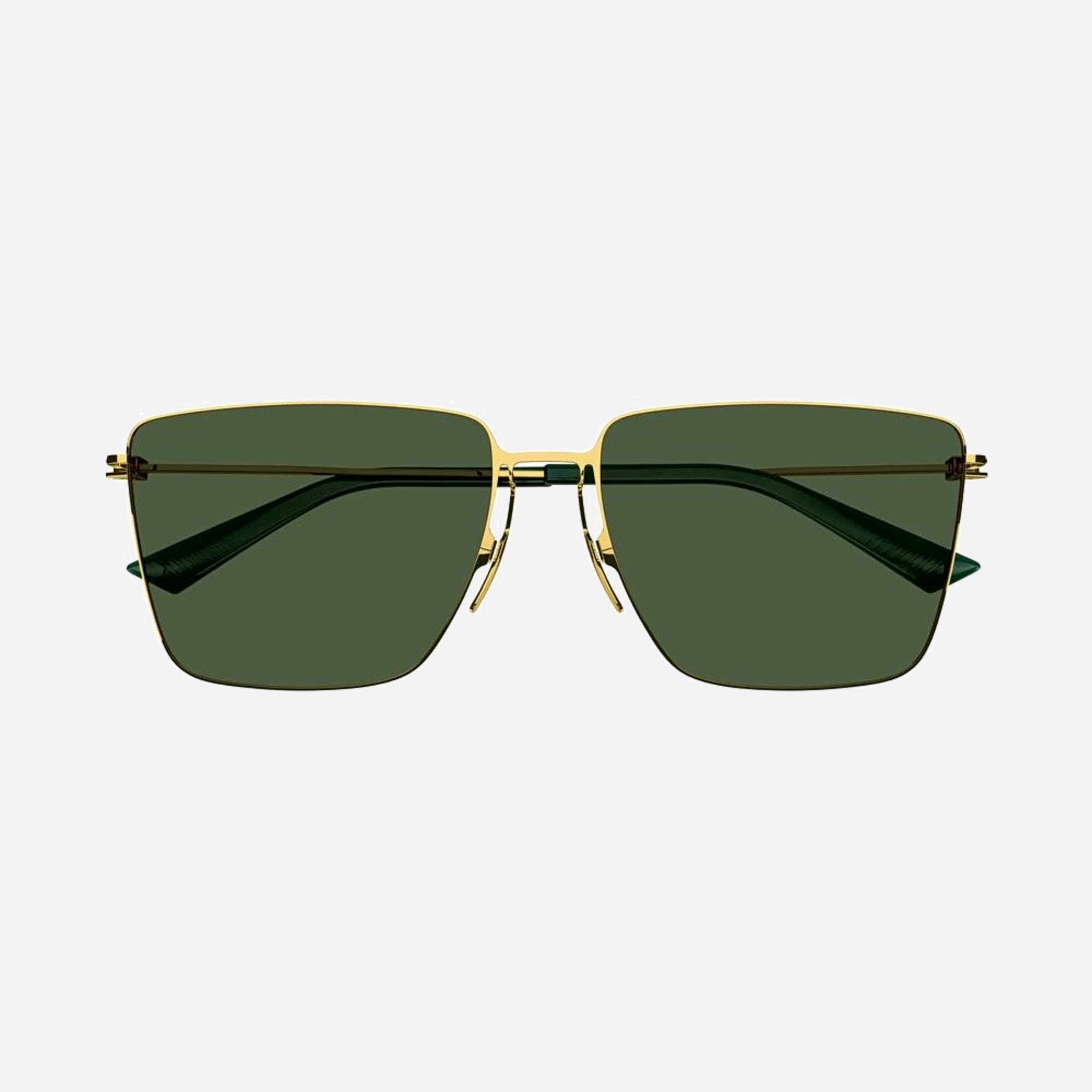 Bottega 58mm Veneta Gold Squared Man Sunglasses - Main View